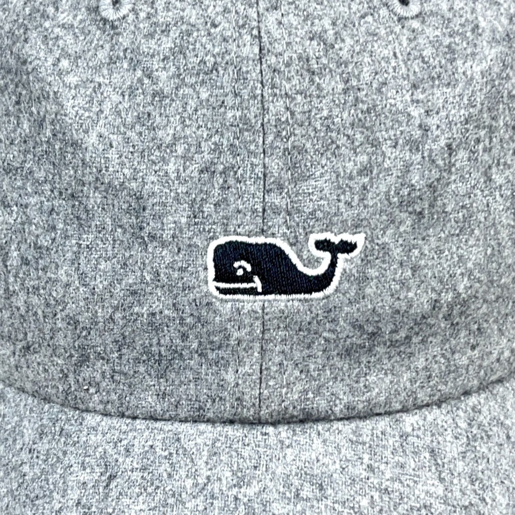 Vineyard Vines Vineyard Vines Hat Cap Wool Heather Gray Leather Strap Back Adjustable Size ONE SIZE - 3 Thumbnail