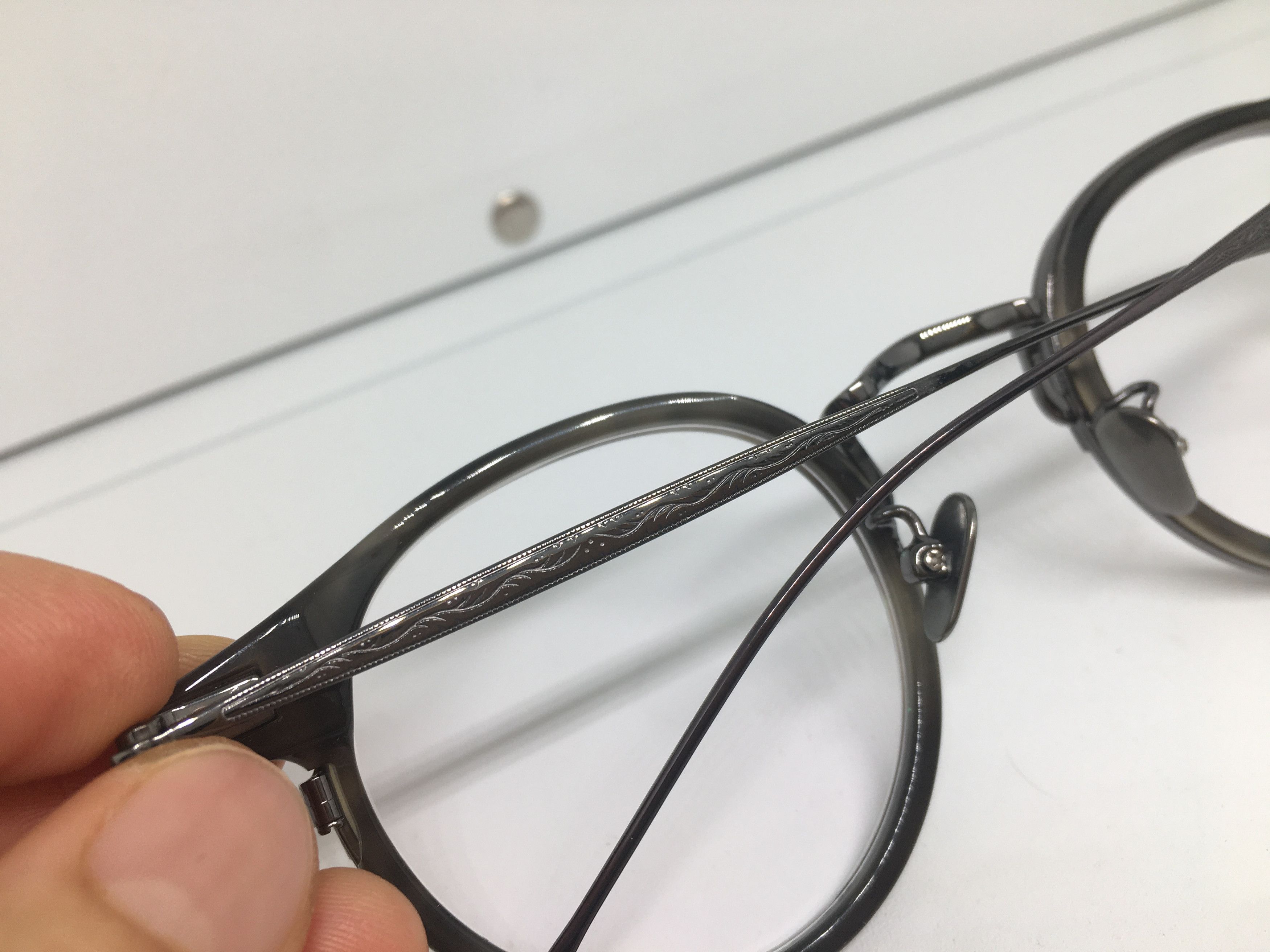 Other Handmade Gray Silver B Titanium Ivy League Eyeglasses Frame Size ONE SIZE - 10 Thumbnail