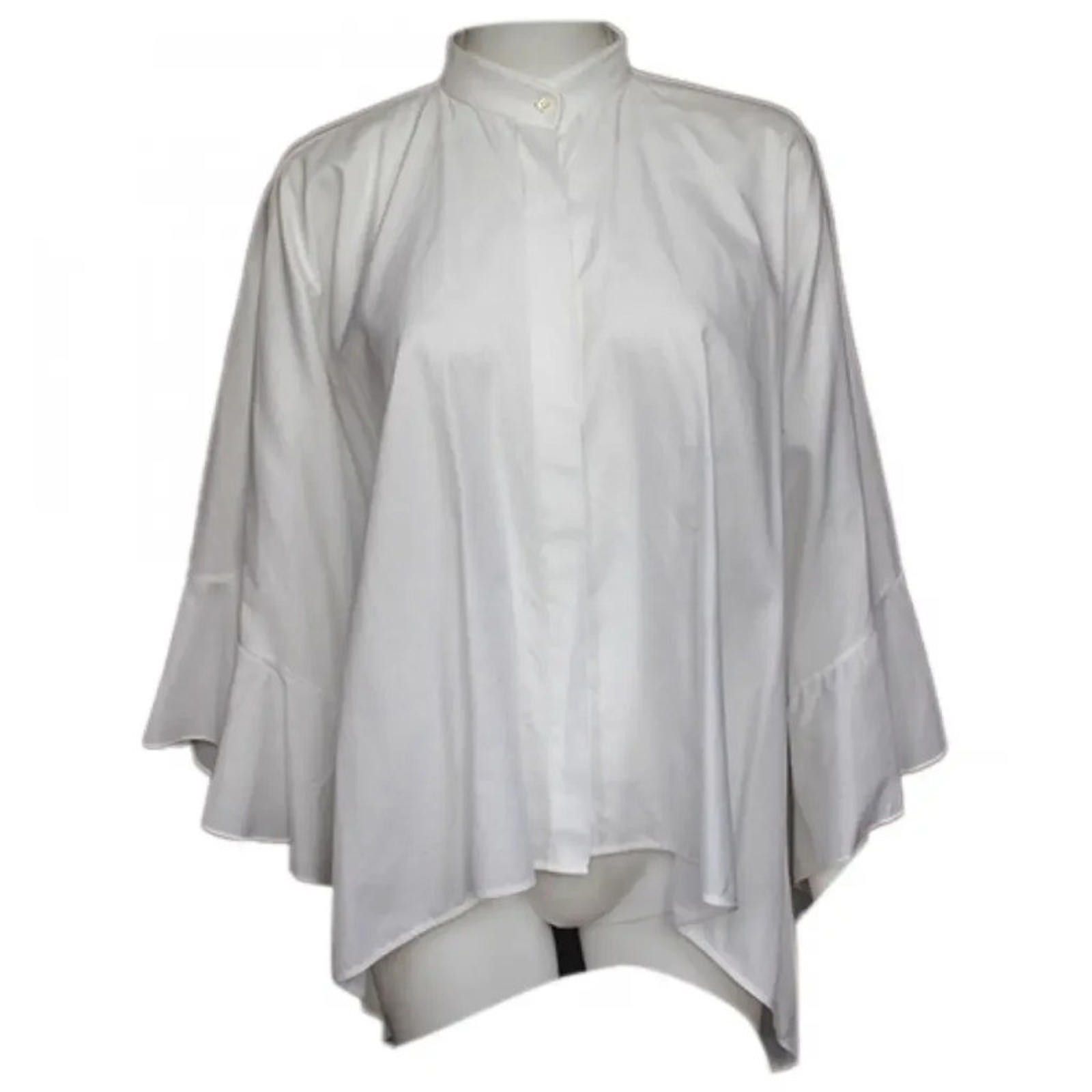 Valentino New £1585 Valentino White Cape Cotton Shirt It 44 uk 12 Size M / US 6-8 / IT 42-44 - 2 Thumbnail