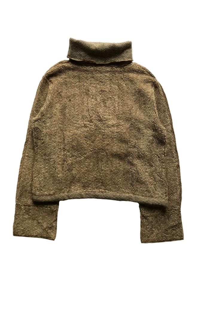 Fendi Vintage 80s Logo Ribbed knit turtleneck Sweatshirt Size S / US 4 / IT 40 - 3 Thumbnail
