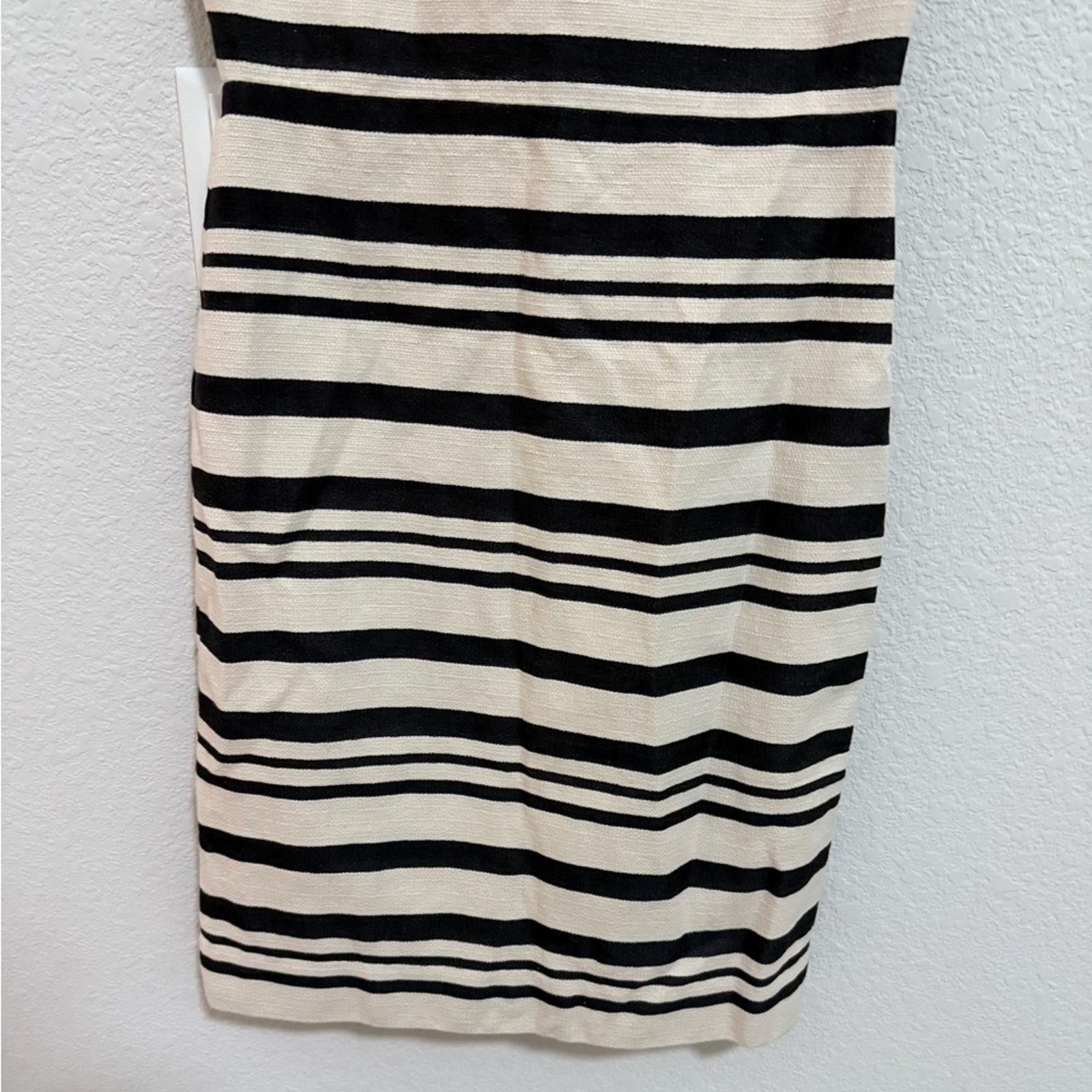 J.Crew J. Crew Double Stripe Cap Sleeve Sheath Dress Black White 0 Size XS / US 0-2 / IT 36-38 - 4 Thumbnail