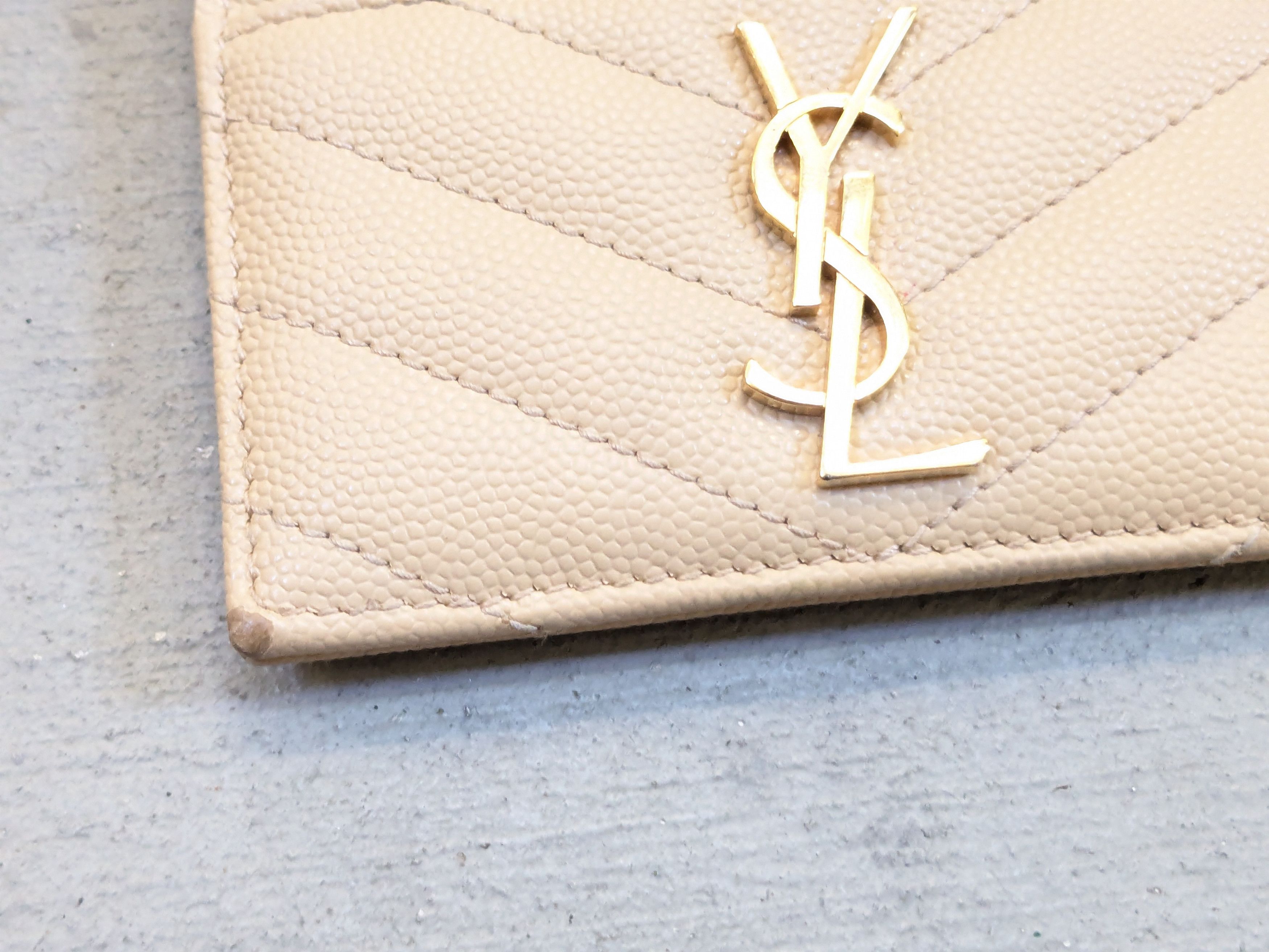 Saint Laurent Paris Saint Laurent Paris Wallet Cardholder Beige Leather SLP YSL Size ONE SIZE - 6 Thumbnail