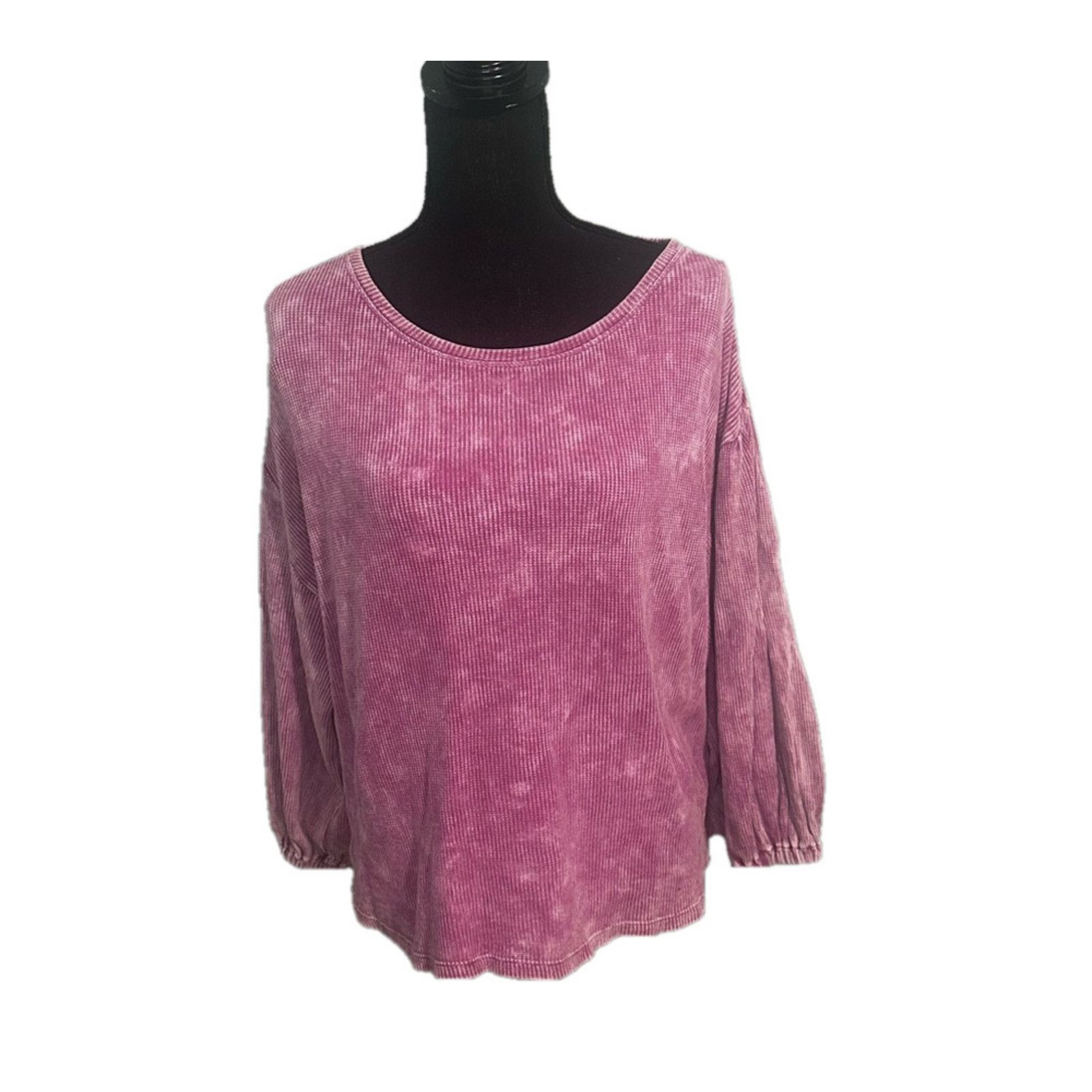 Anthropologie Pilcro Anthropologie Tie Dye Thermal Top-3/4 Sleeves Pink Size M / US 6-8 / IT 42-44 - 1 Thumbnail