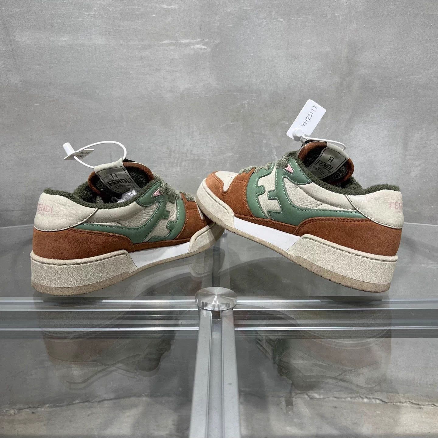 Fendi Fendi Match orange green sneakers EUR 36 Size US 5 / IT 35 - 5 Thumbnail