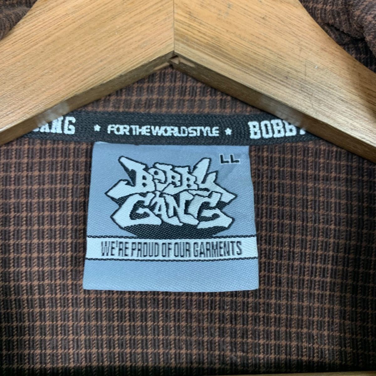 Vintage BOBBY GANG NYC Small Check Flannel Jacket #2579-C116 Size US L / EU 52-54 / 3 - 16 Thumbnail
