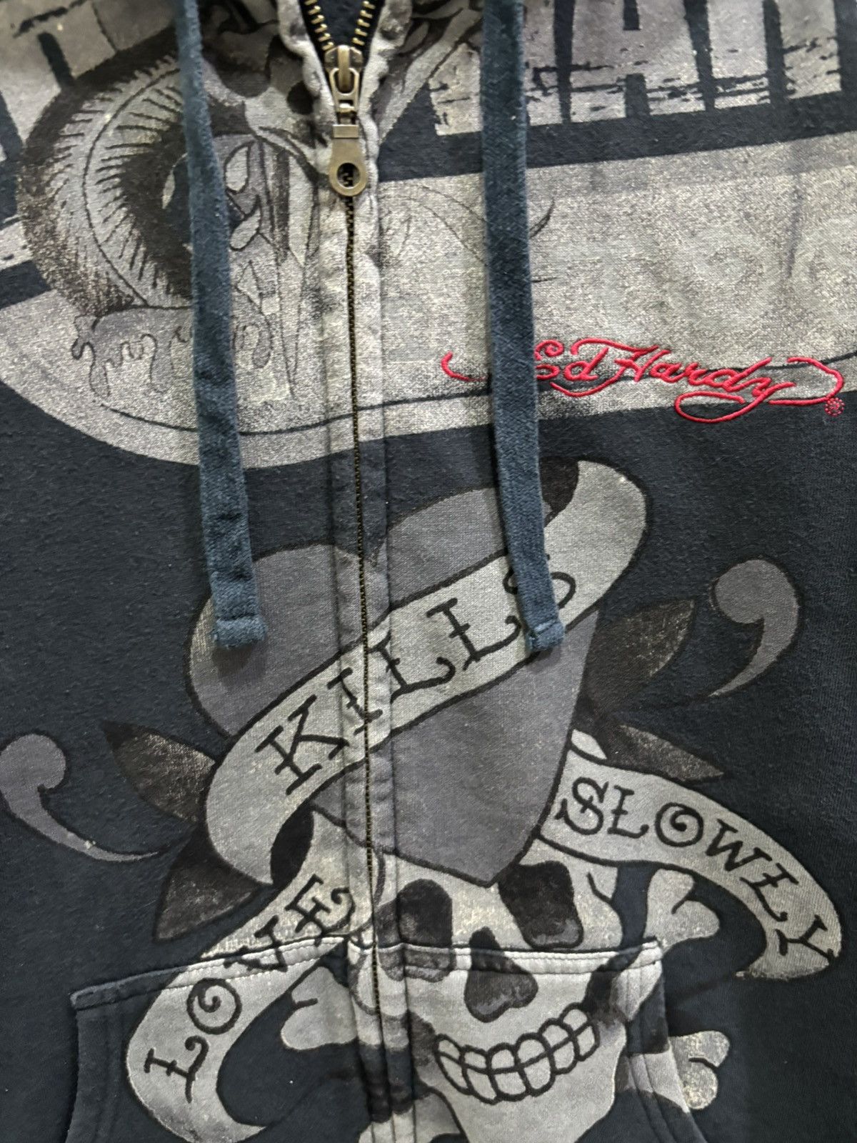 Ed Hardy Ed Hardy By Christian Audigier Zipper Hoodie Size US L / EU 52-54 / 3 - 4 Thumbnail