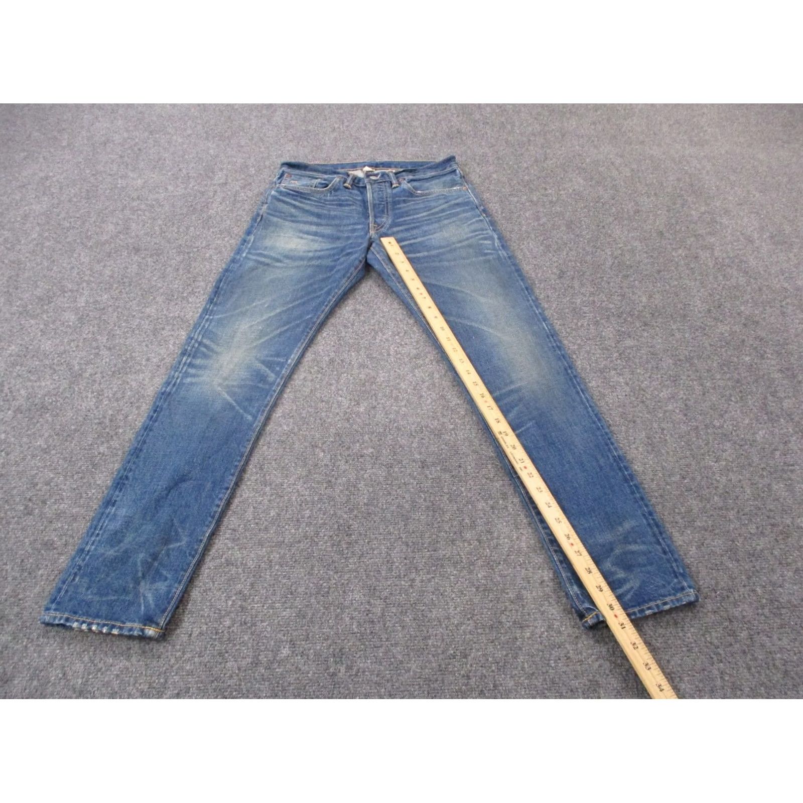 Vintage RRL Jeans Mens 29 X 30 Slim Denim Selvedge Stretch Straight 5-Pocket Blue) Size US 29 - 3 Thumbnail
