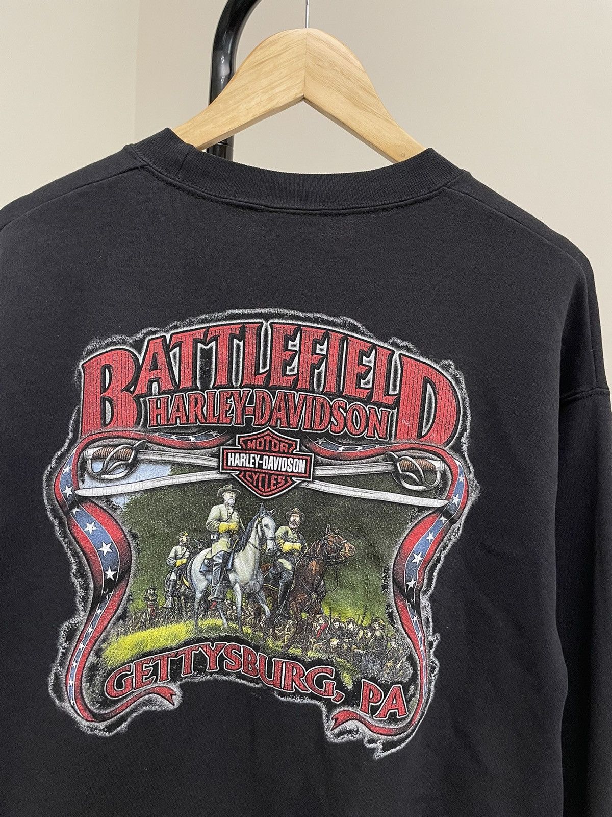 Harley Davidson Vintage Harley Battlefield Graphic Crewneck Biker Moto Size US M / EU 48-50 / 2 - 5 Thumbnail