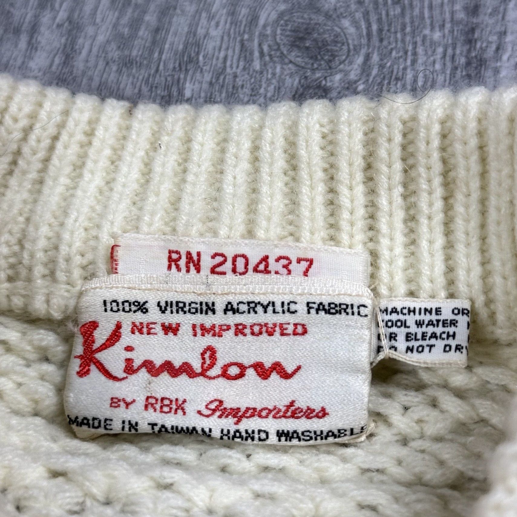 Vintage VINTAGE Kimlon Cable Knit Cardigan Sweater Dress Womens Small Ivory Button Front Pocket Preppy Hippy 50s 60s Size S / US 4 / IT 40 - 6 Thumbnail