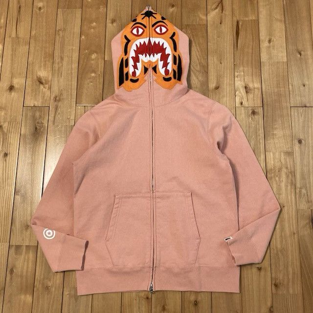 Bape BAPE Tiger full zip hoodie salmon pink a bathing ape Size US M / EU 48-50 / 2 - 1 Thumbnail