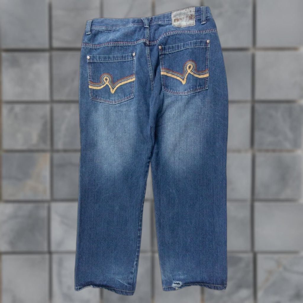 Vintage VINTAGE 5ive Jungle Jeans Wide Leg Adult 40x30 Blue Denim Y2K Mens Size US 40 / EU 56 - 1 Thumbnail