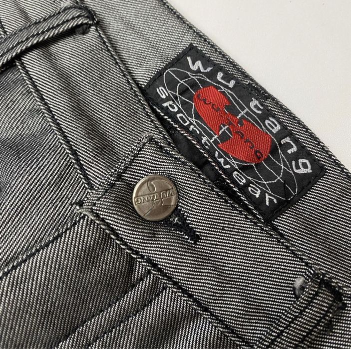 Wu-Tang Clan Wu Wear jeans, shiny gray silver Wu-Tang Clan, 90s baggy 34 Size US 34 / EU 50 - 5 Thumbnail