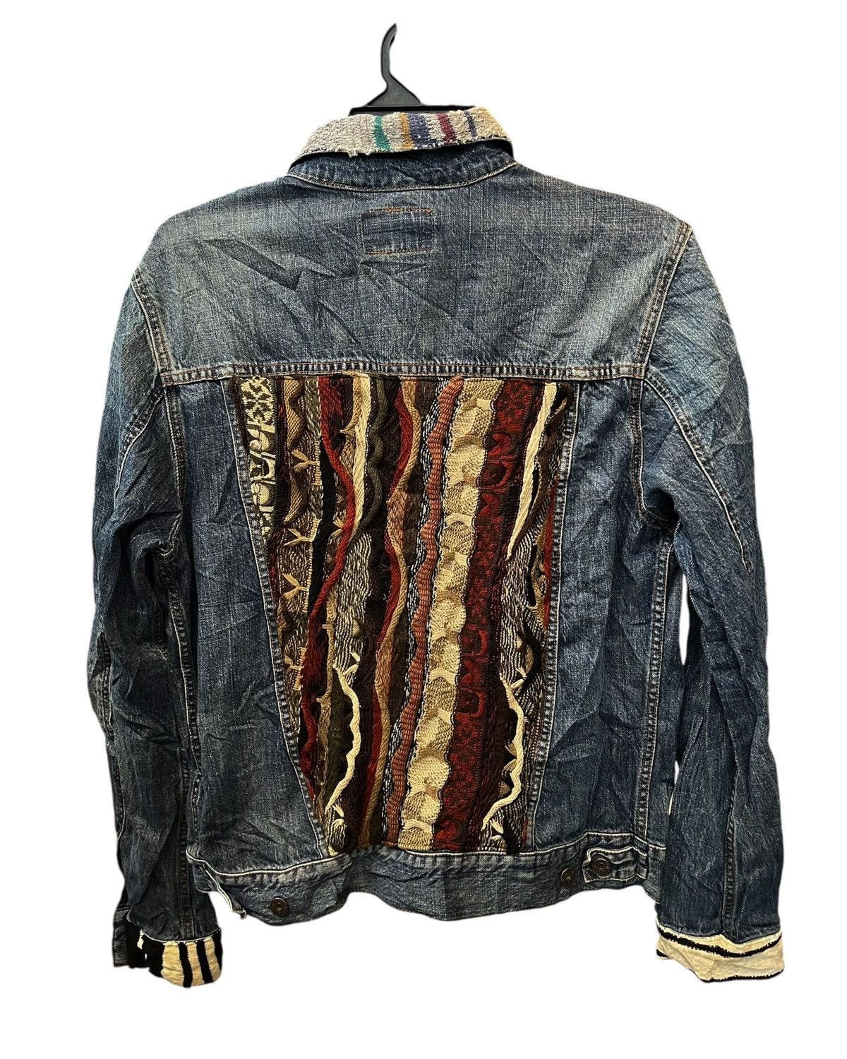 Energie Vintage 90s Energie Coogi Style Denim Jacket Made In Italy Size US XL / EU 56 / 4 - 1 Thumbnail