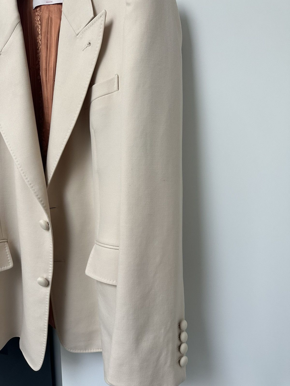 Valentino VALENTINO SINGLE-BREASTED WOOL GABARDINE JACKET Size 54L - 3 Thumbnail