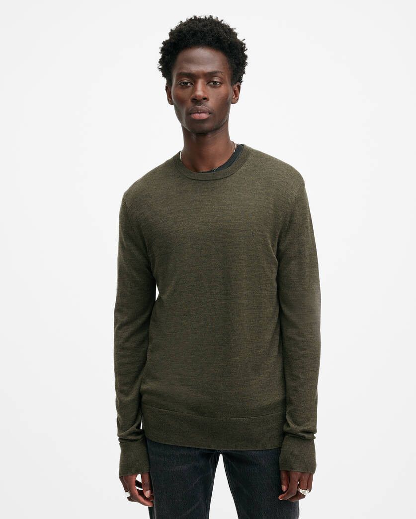 Allsaints AllSaints Mode Merino Crew Neck Ramskull Jumper M Greeb Size US M / EU 48-50 / 2 - 3 Thumbnail