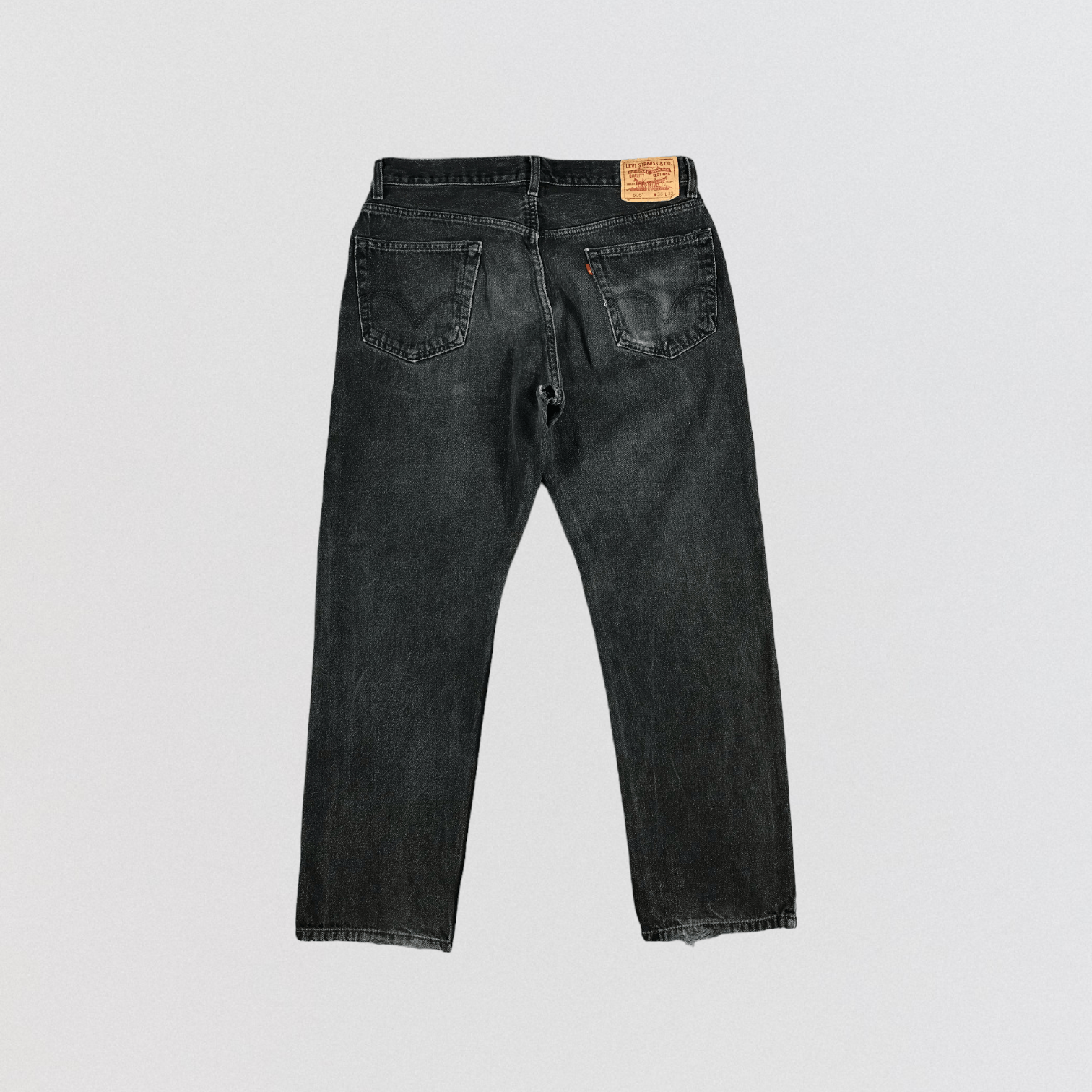 Levi's × Vintage Vintage Faded Black Levis 505 Jeans-JM2557 Size US 36 / EU 52 - 2 Thumbnail