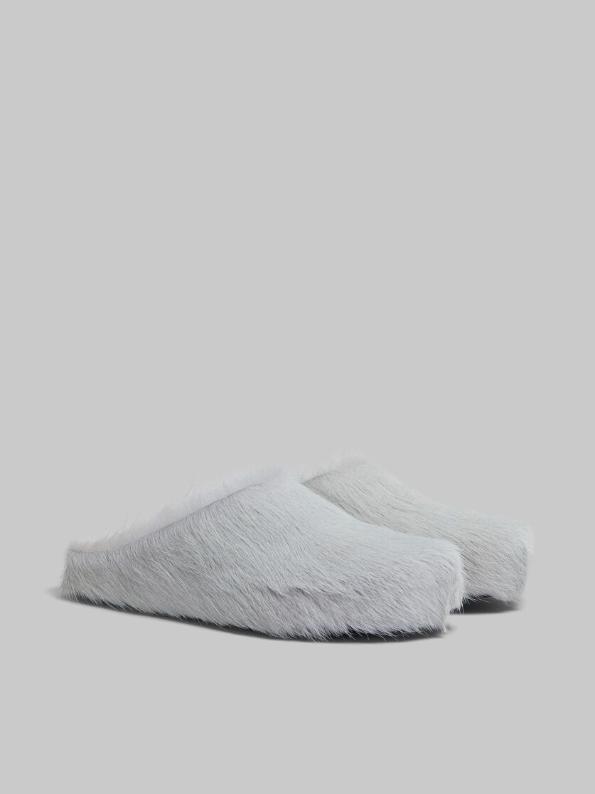 Marni o1f1d3z1225 Long Haircalfskin Fussbett Sabot Mules in Grey Size US 12 / EU 45 - 2 Thumbnail