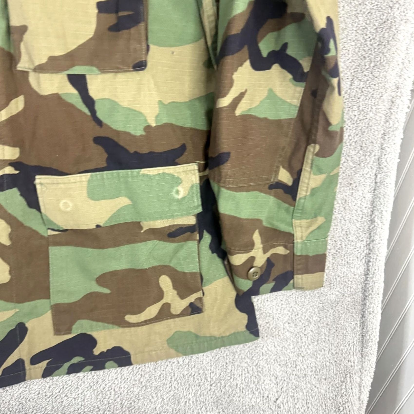 American Apparel VINTAGE American Apparel Jacket Mens L Green Camo US Army BDU Combat Button Front Size US L / EU 52-54 / 3 - 3 Thumbnail