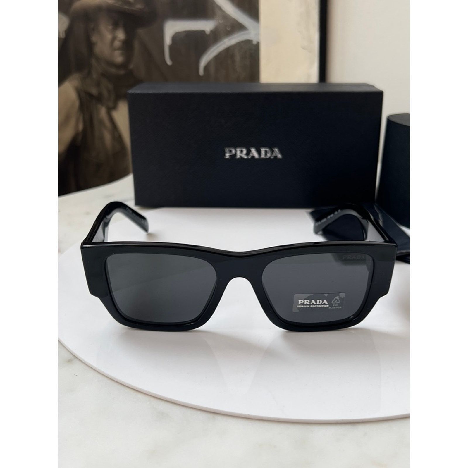 Prada NEW Prada PR10ZS Black Sunglasses Unisex $563 Size ONE SIZE - 7 Thumbnail