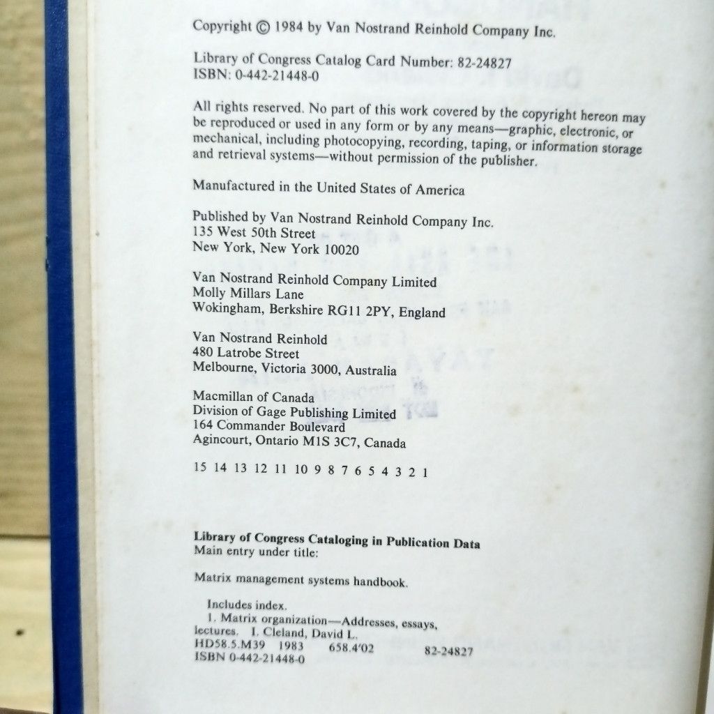 Other Matrix Management Systems Handbook Edited by David I.Cleland Size ONE SIZE - 6 Thumbnail