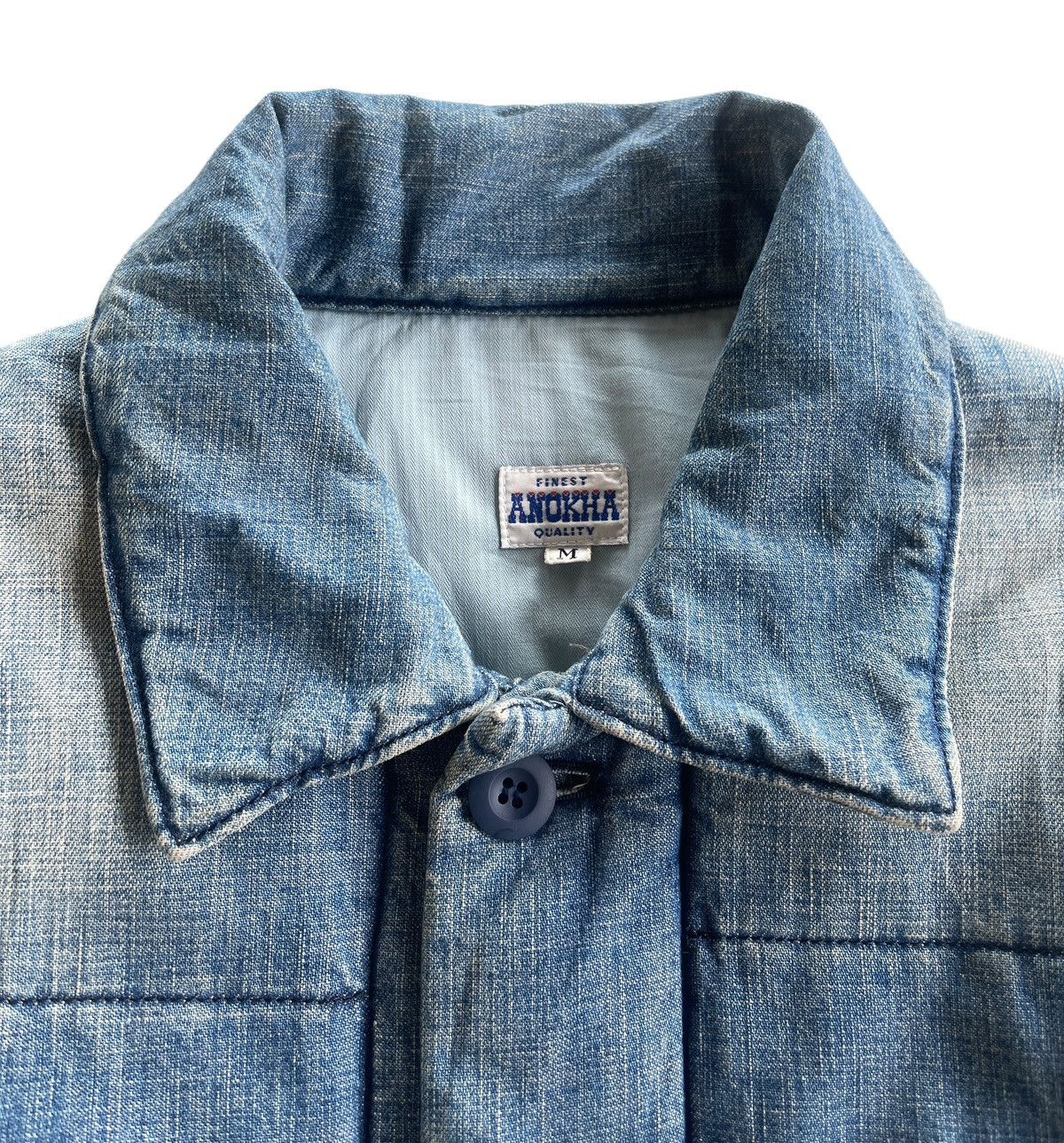 Japanese Brand Vintage Anokha Denim Down Jacket Size US M / EU 48-50 / 2 - 7 Thumbnail