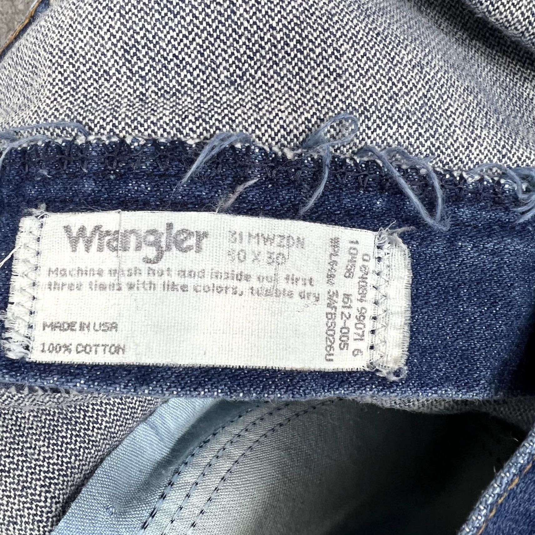 Wrangler VINTAGE Wrangler Jeans Mens 40x32 Blue Straight Denim Pants Made USA 31MWZDN FITS38x30 Size US 40 / EU 56 - 3 Thumbnail