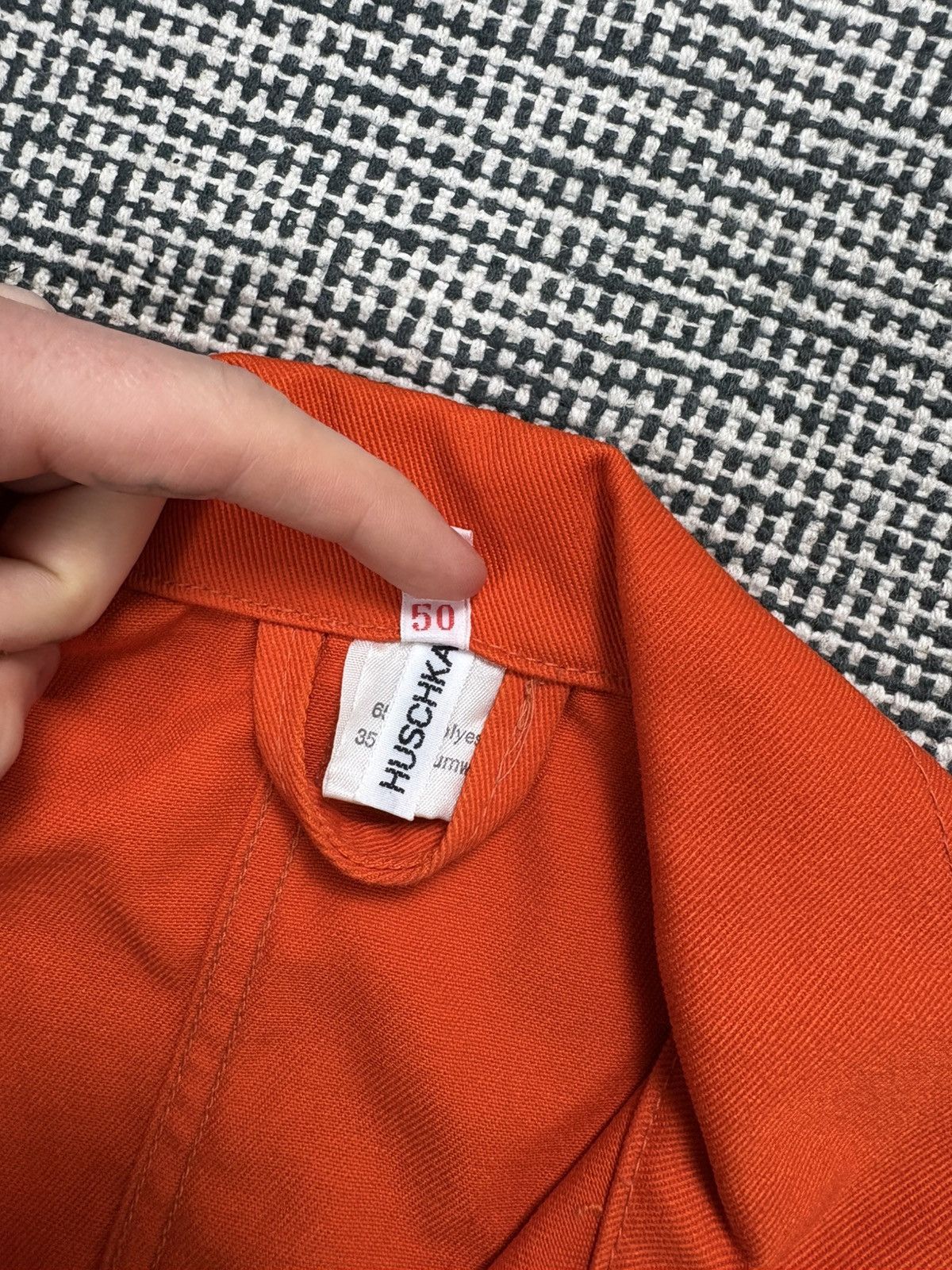 Le Laboureur 70s vintage French chore coat jacket orange miner road work Size US M / EU 48-50 / 2 - 14 Thumbnail