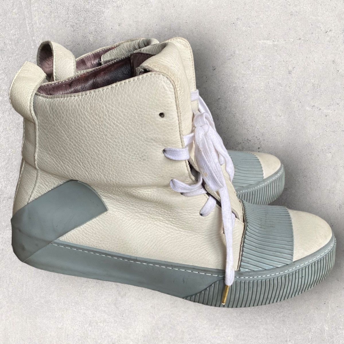image of Boris Bidjan Saberi Bamba High Top Shoes in White, Men's (Size 9)