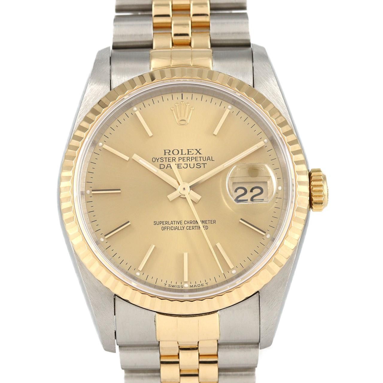 Rolex Rolex Rolex Datejust Stainless Steel x Yellow Gold Metal Automatic 16233 DUTY FREE for USA Size ONE SIZE - 1 Thumbnail