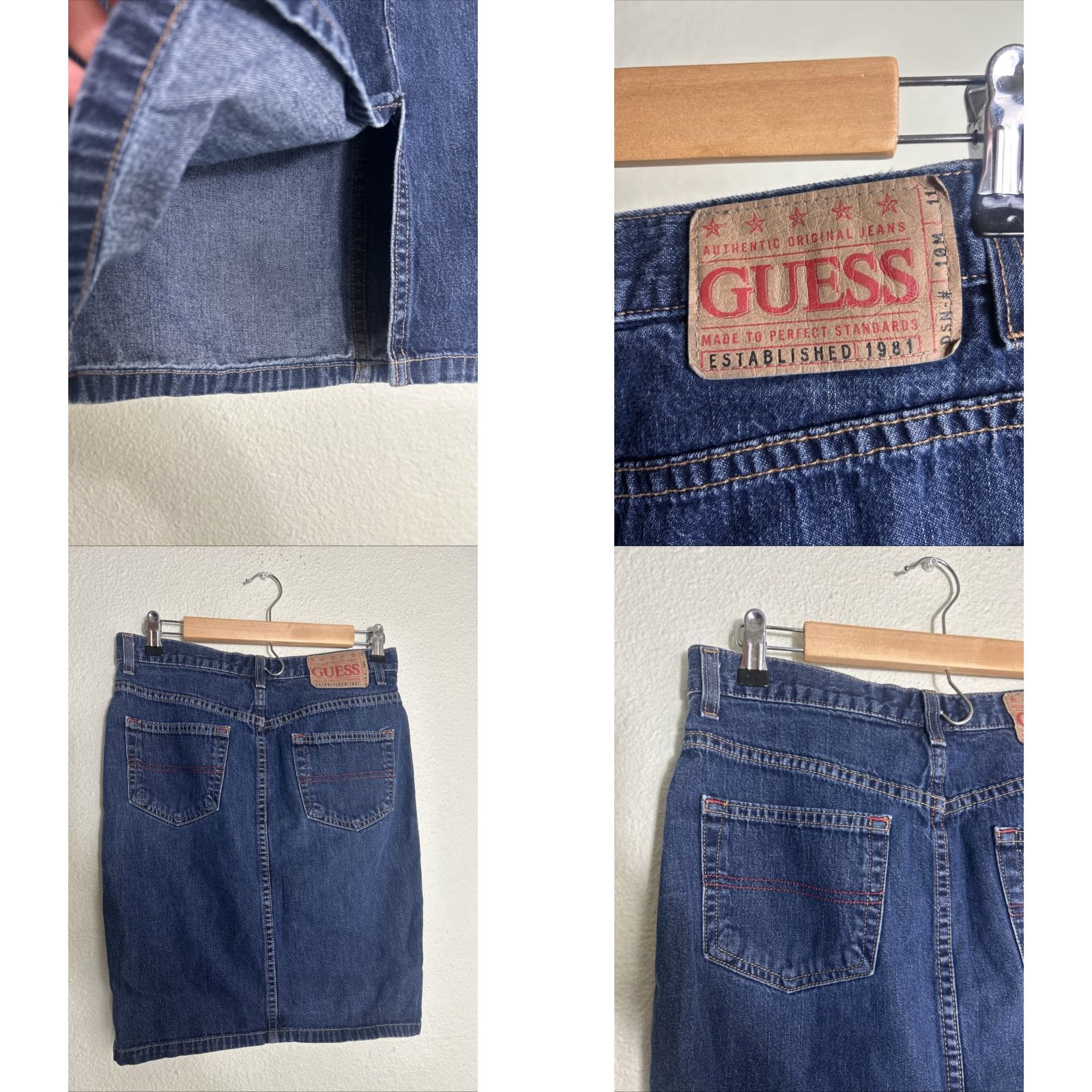 Guess VINTAGE Guess Skirt Denim Women 27 Dark Wash Short Straight & Pencil Mens? Womens Size 27" / US 4 / IT 40 - 8 Thumbnail