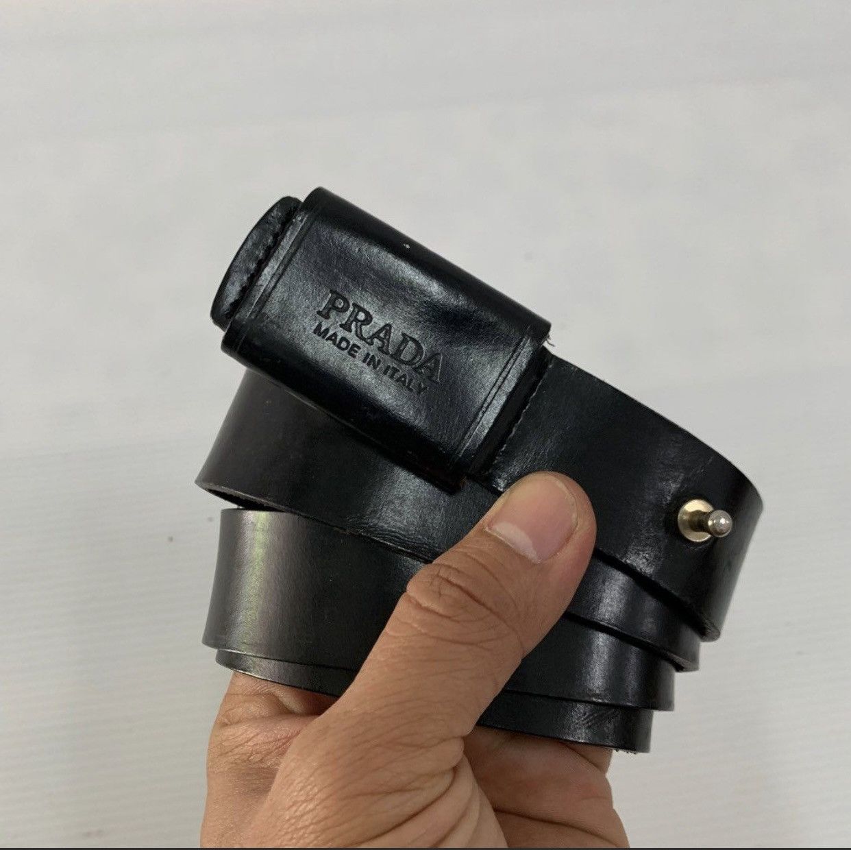 Prada Prada Leather Black Belt Size ONE SIZE - 1 Thumbnail