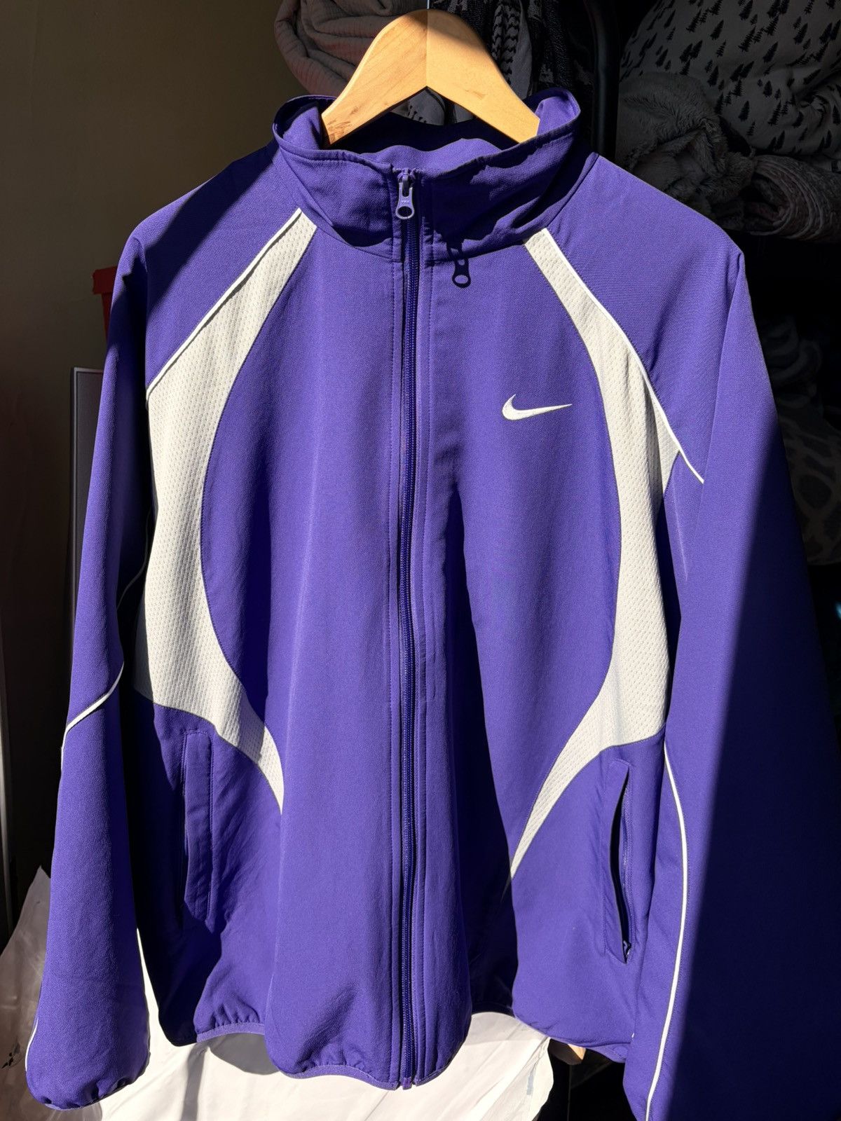 Nike × Supreme Nike X Supreme SS25 Purple Track Jacket | Grailed