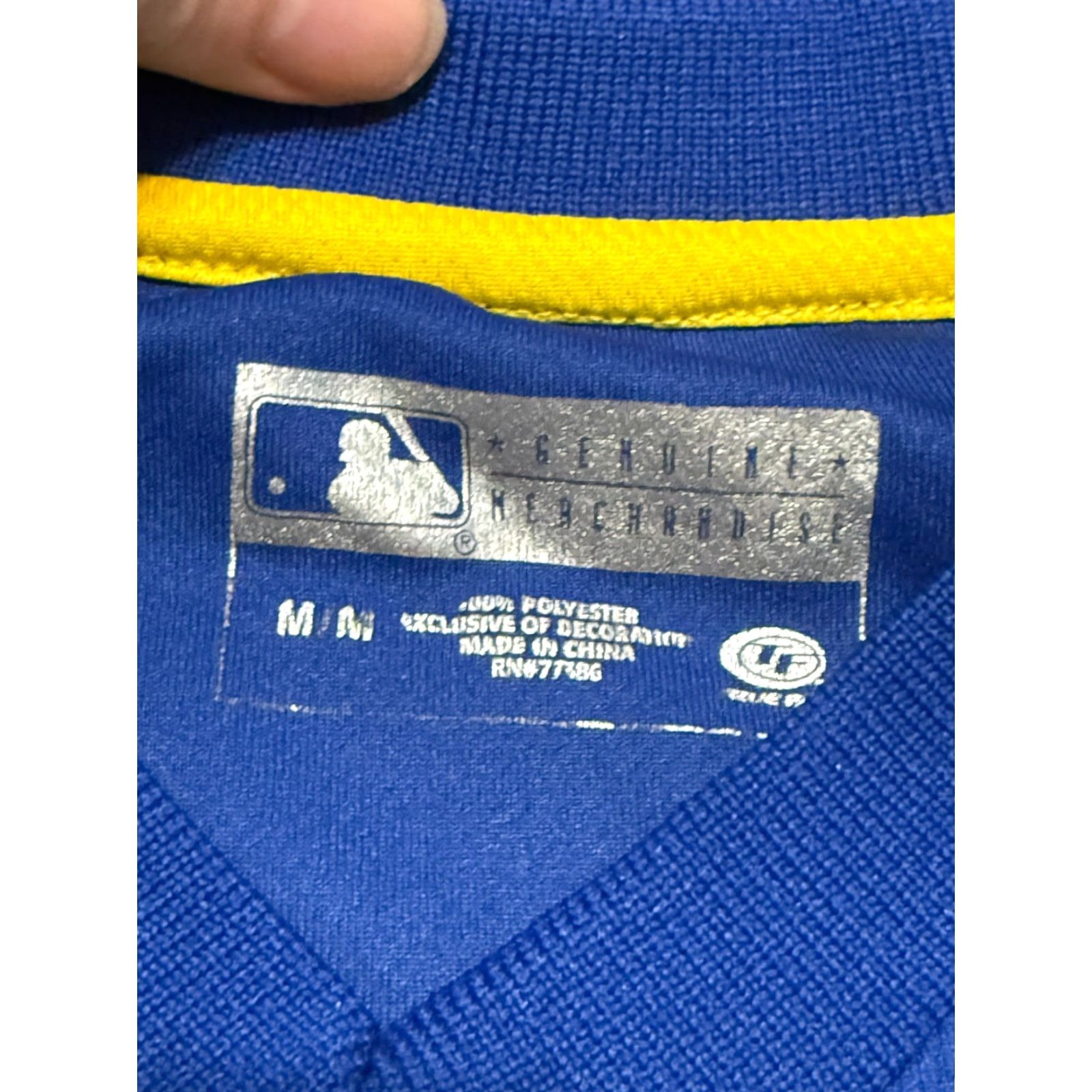 NBA Genuine Merchandise Shirt NBA Mens Medium Blue Yellow Milwaukee Brewers Jersey T-Shirt Short Sleeve Crew Neck Jersey 0 Size US M / EU 48-50 / 2 - 6 Thumbnail