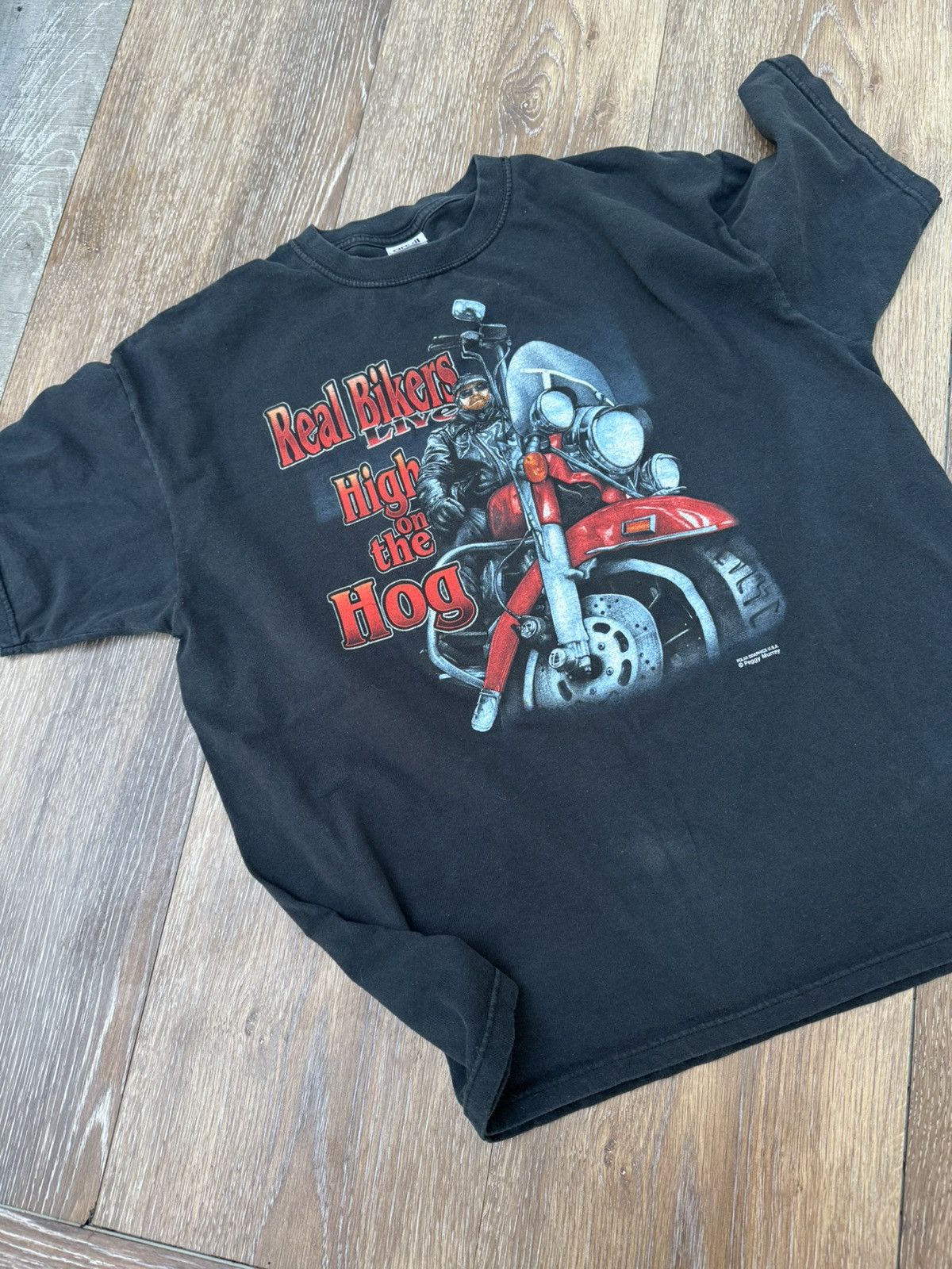 Harley Davidson × Vintage Vintage Biker T-shirt Size US XL / EU 56 / 4 - 4 Thumbnail