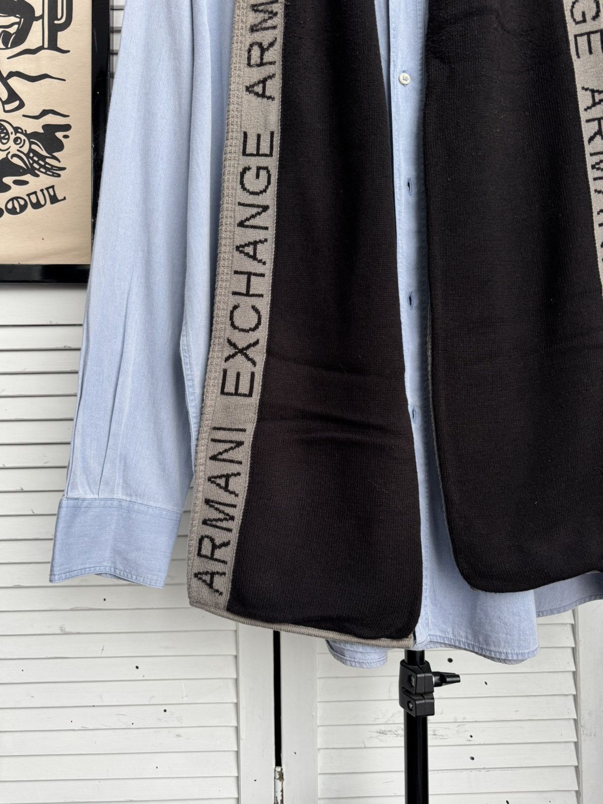 Armani Exchange Armani Exchange AX Reversible Logo Scarf Monogram Size ONE SIZE - 5 Thumbnail