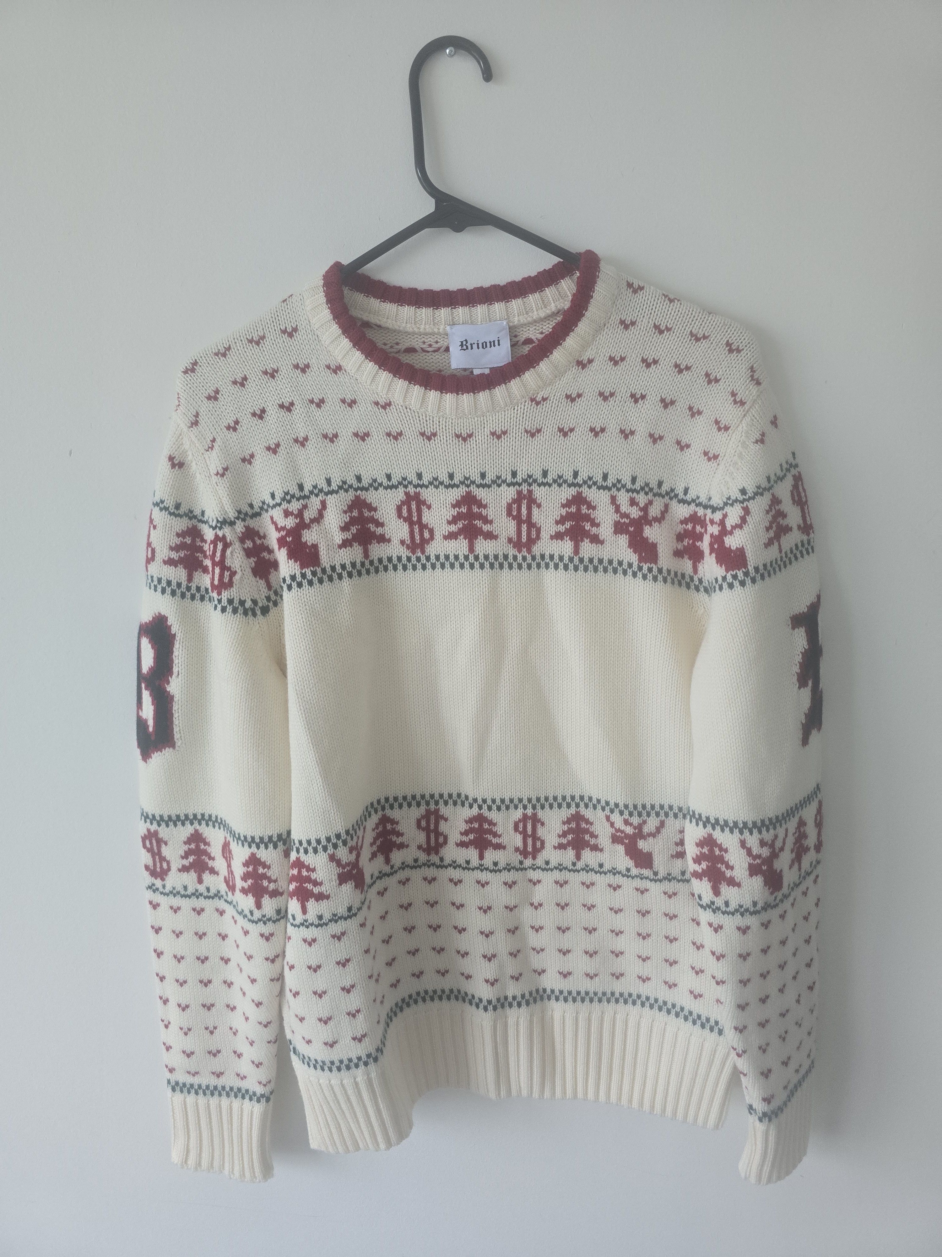 Brioni Brioni Knit Wool Sweater Nordic Pattern Size US M / EU 48-50 / 2 - 1 Thumbnail