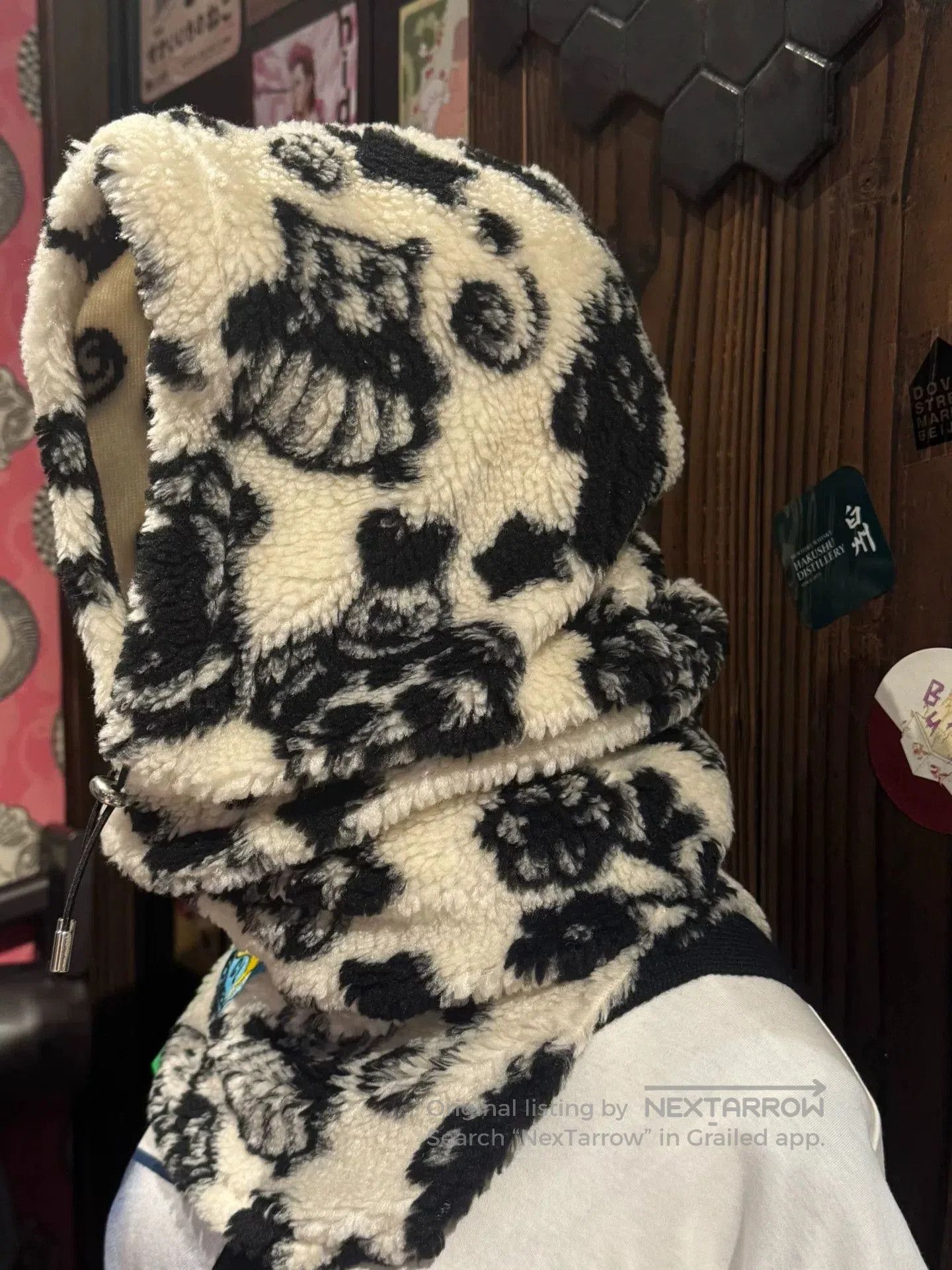 Chopova Lowena cozy plush balaclava hood with scarf. Size ONE SIZE - 3 Thumbnail
