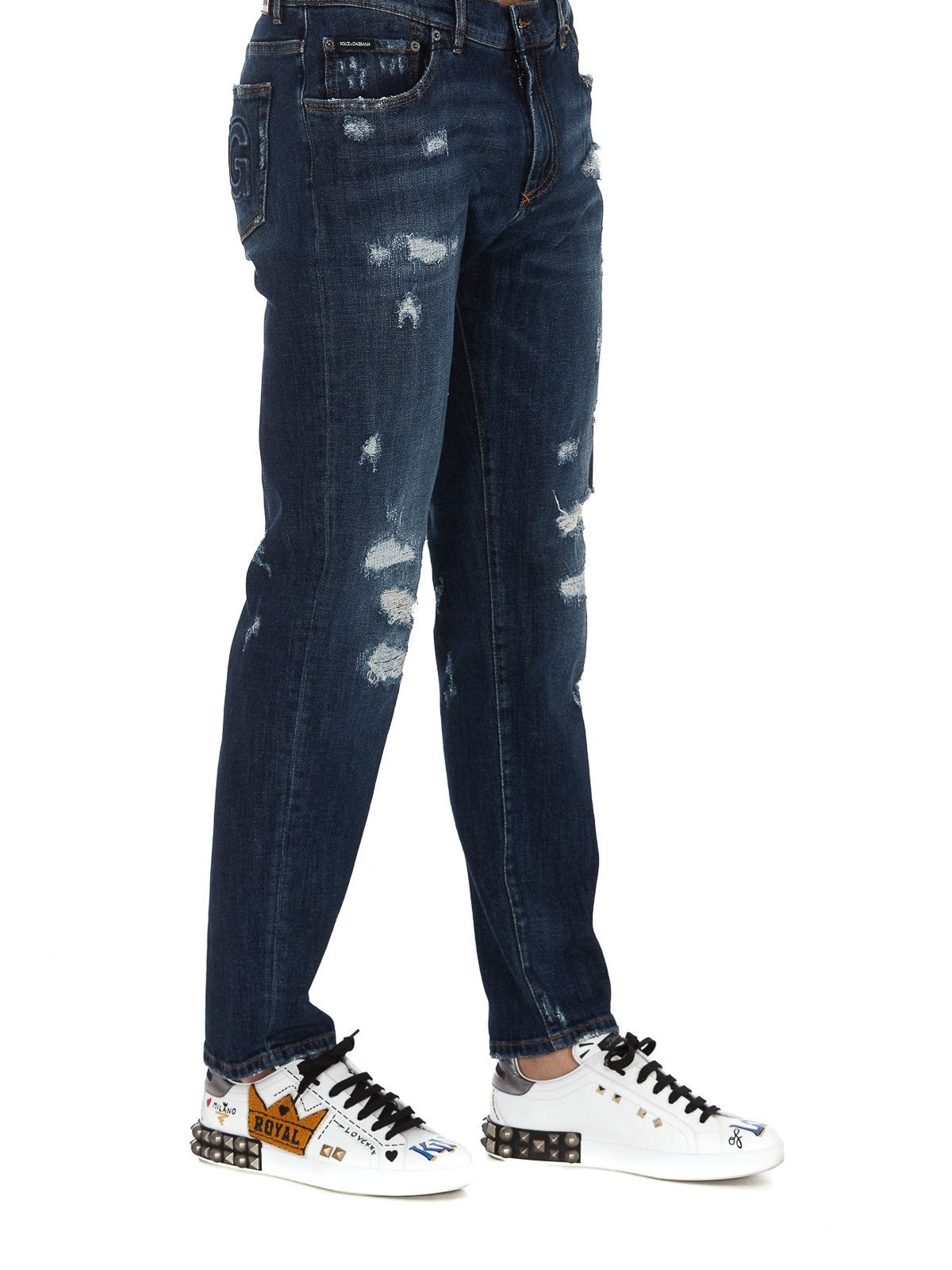 Dolce & Gabbana o1y0125 Logo Jeans in Blue Size US 28 / EU 44 - 2 Thumbnail