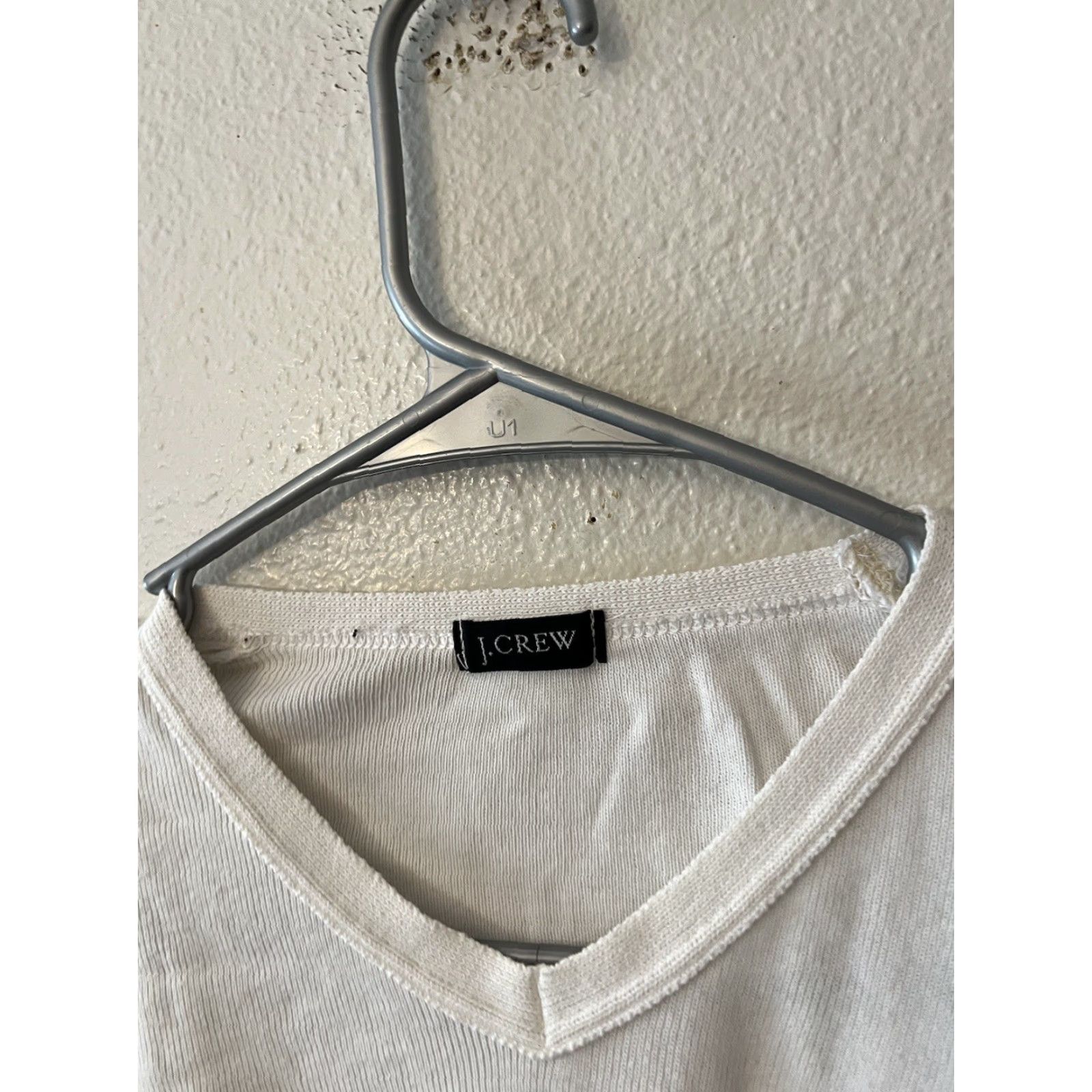 J.Crew VINTAGE? No — J.CREW White V-Neck Short Sleeve Knit Tee Top Women's XS Pullover T-Shirt 100% Cotton Basic Casual Summer 2010s Womens Size XS / US 0-2 / IT 36-38 - 3 Thumbnail