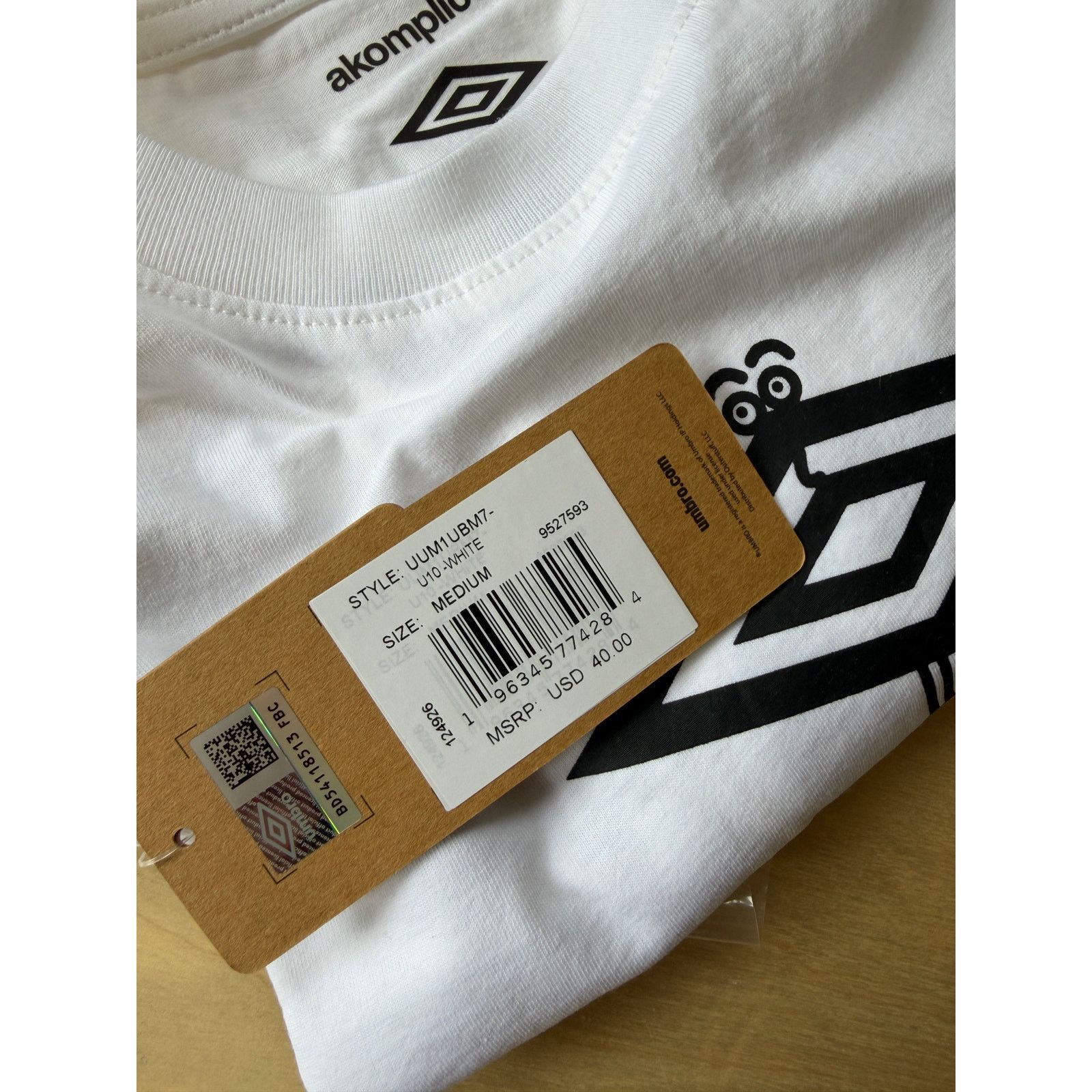 Umbro Akomplice x Umbro Peaceman Long Sleeve Tee White Size US M / EU 48-50 / 2 - 6 Thumbnail