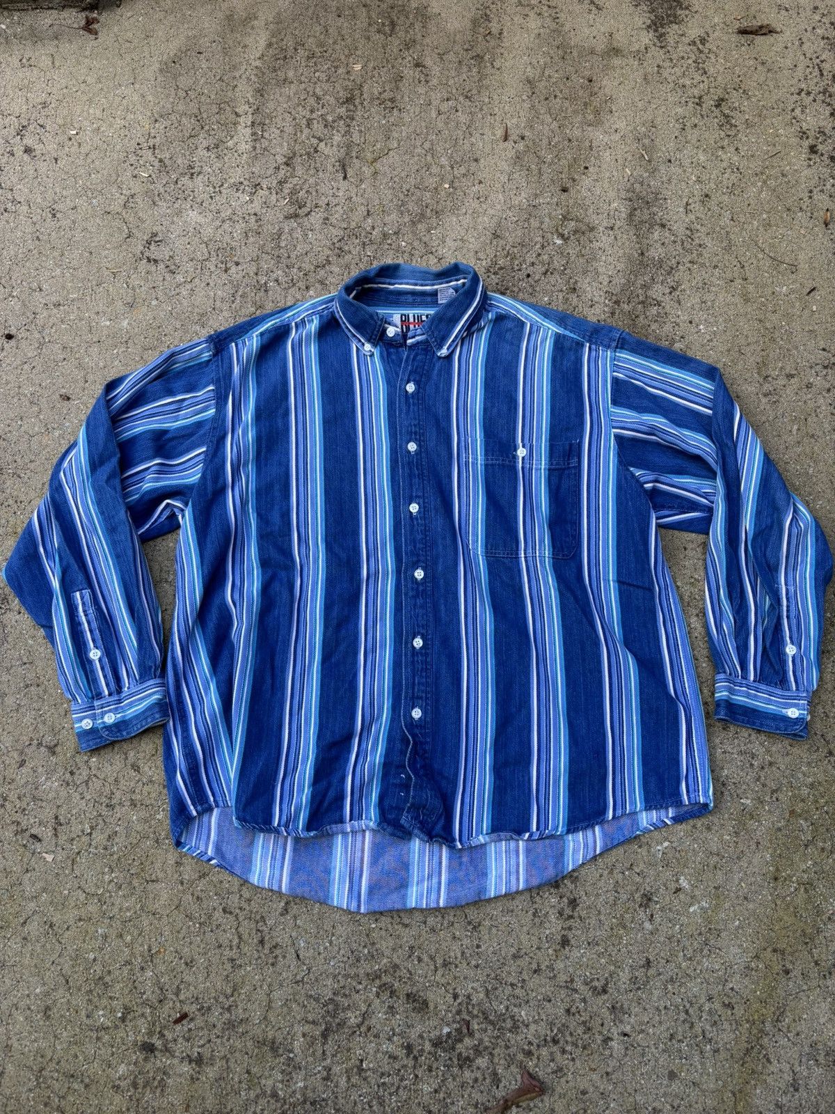 Vintage Vintage Striped Shirt Size US XL / EU 56 / 4 - 1 Thumbnail