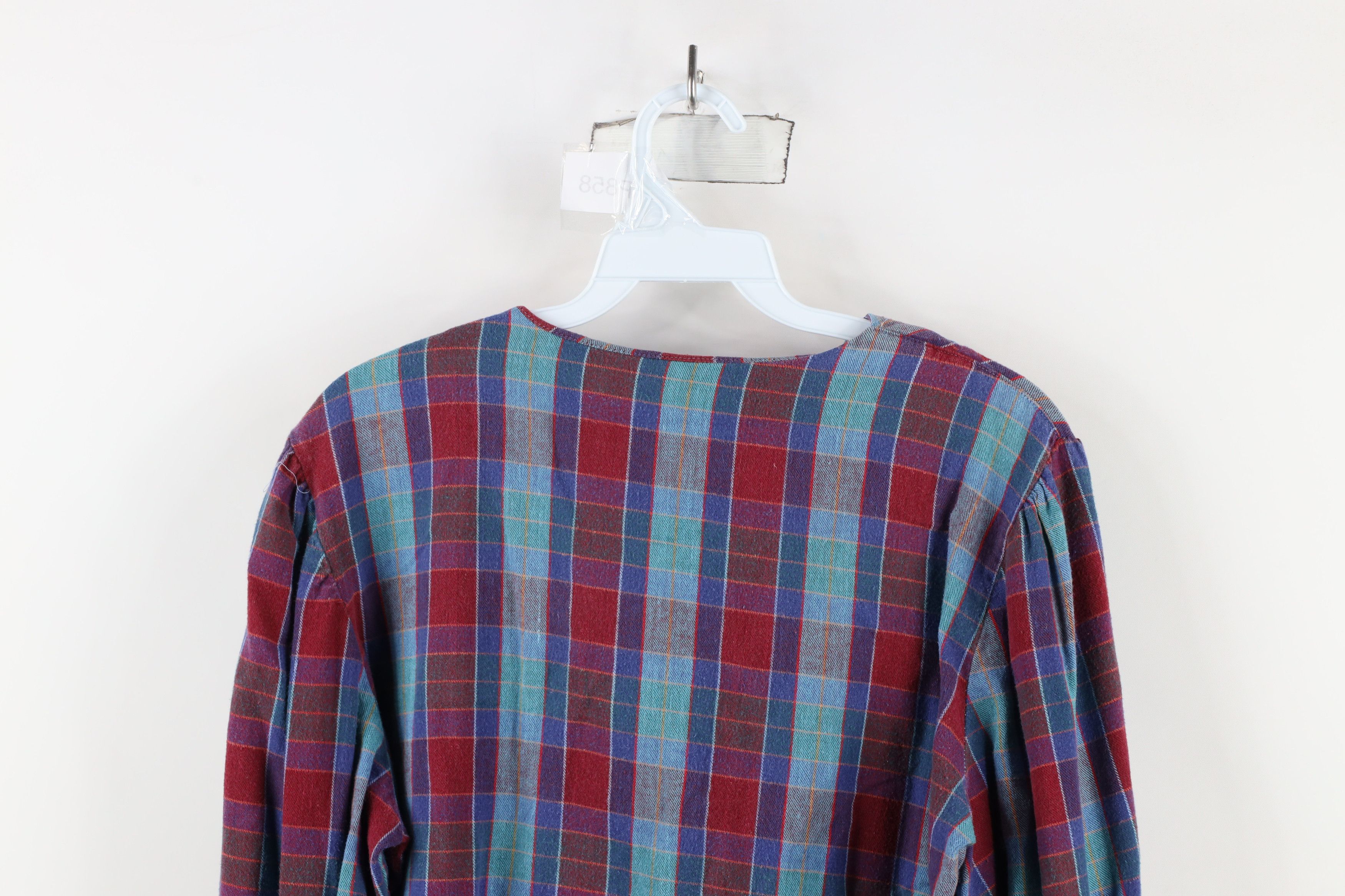 Vintage Vintage 60s 70s Streetwear Neck Flannel Pullover Shirt USA Size XXL / US 16-18 / IT 52-54 - 7 Thumbnail