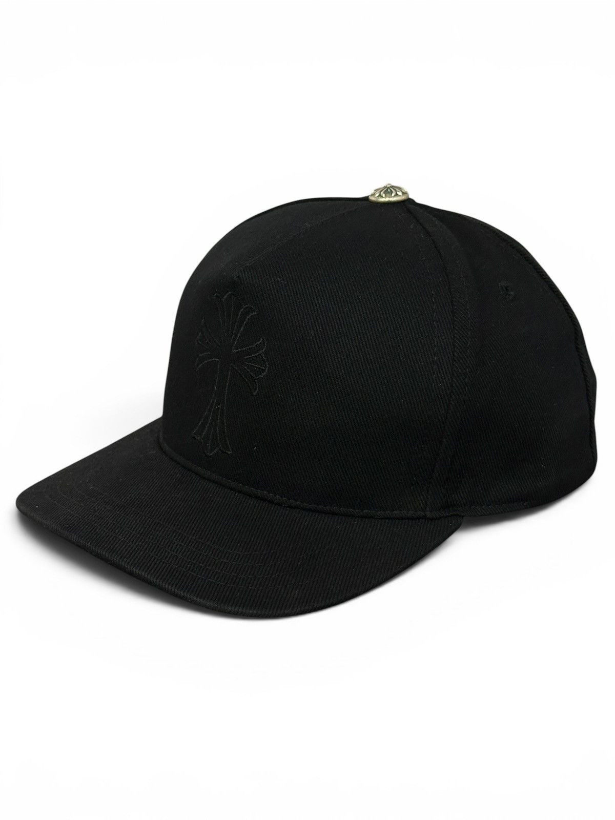 Chrome Hearts Chrome Hearts Cross Waxed Denim Baseball Cap Size ONE SIZE - 1 Thumbnail