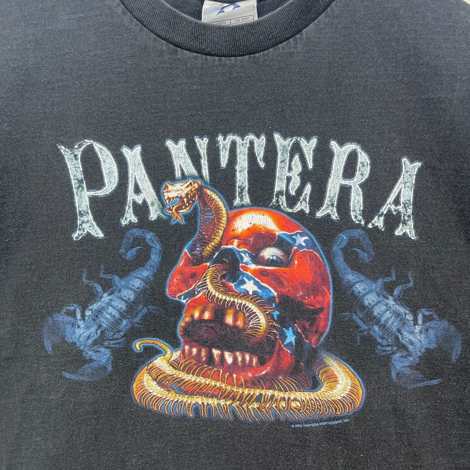Vintage Vintage Pantera Sun Faded Snake Skull T Shirt Large Band Size US L / EU 52-54 / 3 - 3 Thumbnail
