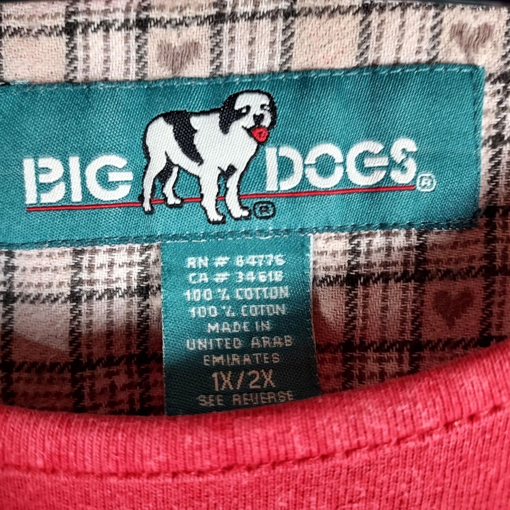 Big Dogs Big Dogs Womens 1X 2X Red Puppy Heart Pocket Long Sleeve Shirt Size XL / US 12-14 / IT 48-50 - 4 Thumbnail