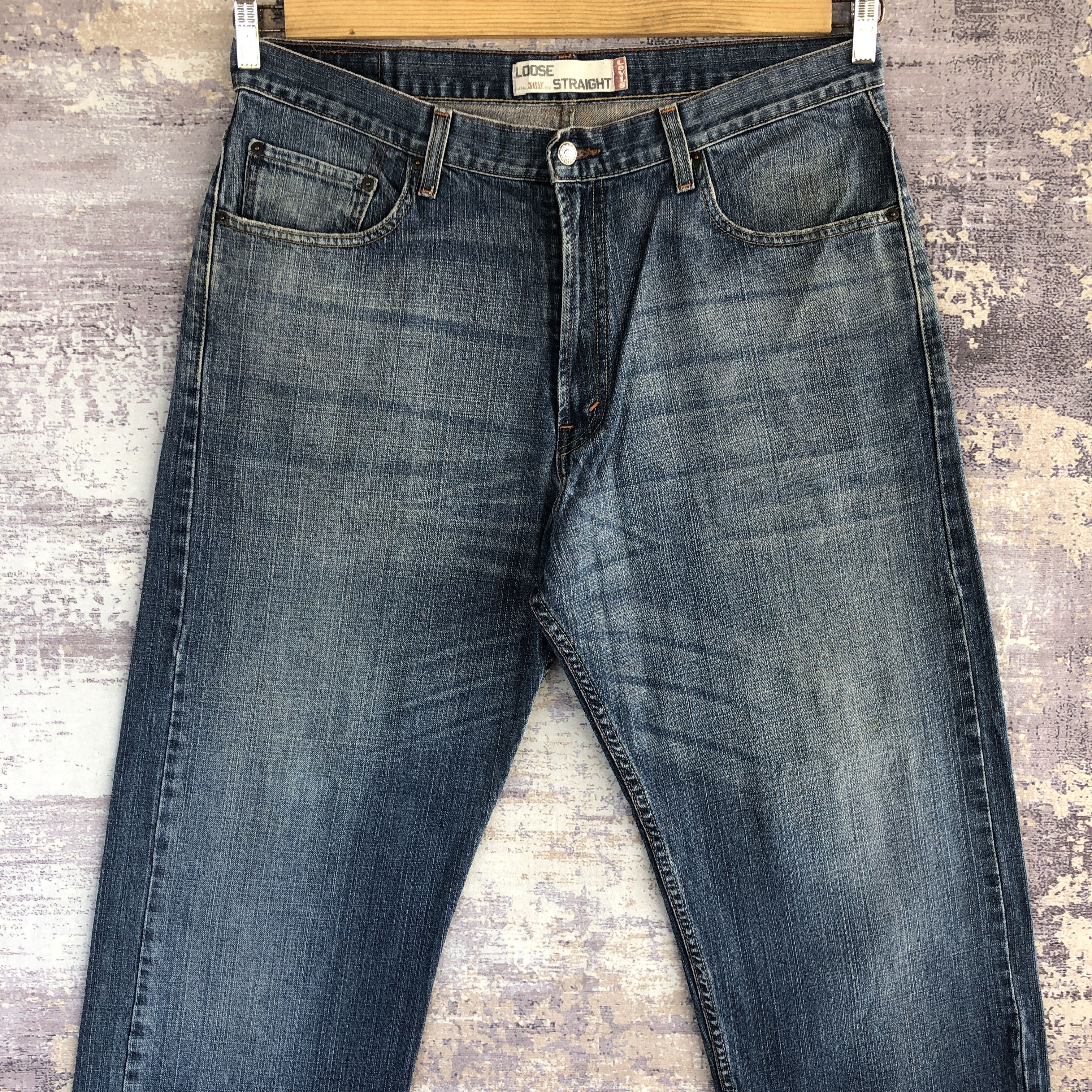 Levi's Vintage Y2K/2000s Levis Baggy Loose Jeans Levi's 569 Denim Size US 36 / EU 52 - 3 Thumbnail