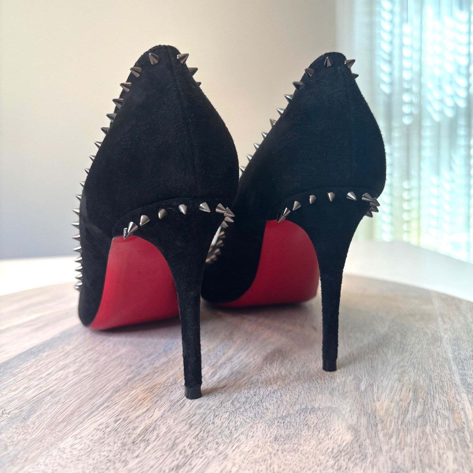 Christian Louboutin Christian Louboutin Follies Black Red Sole Heels Sz 8.5 Size US 8.5 / IT 38.5 - 10 Thumbnail