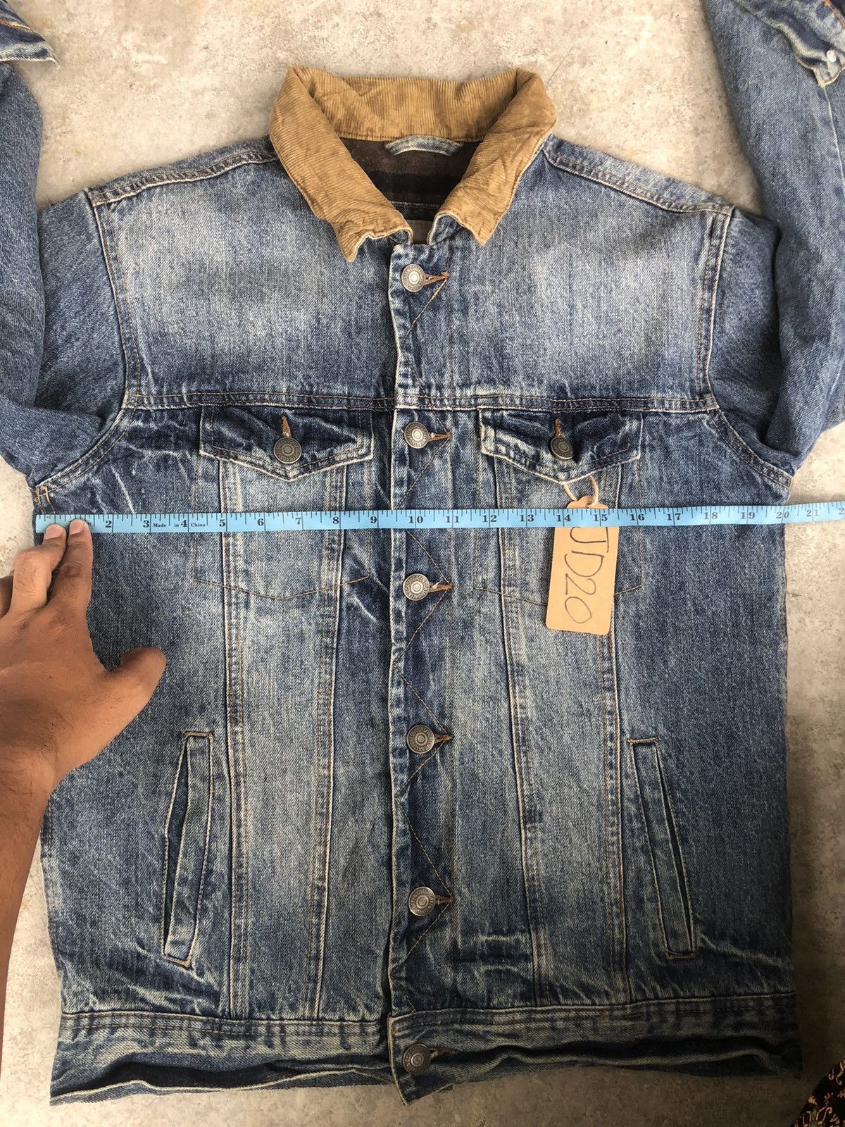 Japanese Brand Blanket Lined Green Denim Jacket Distressed Size US M / EU 48-50 / 2 - 16 Thumbnail