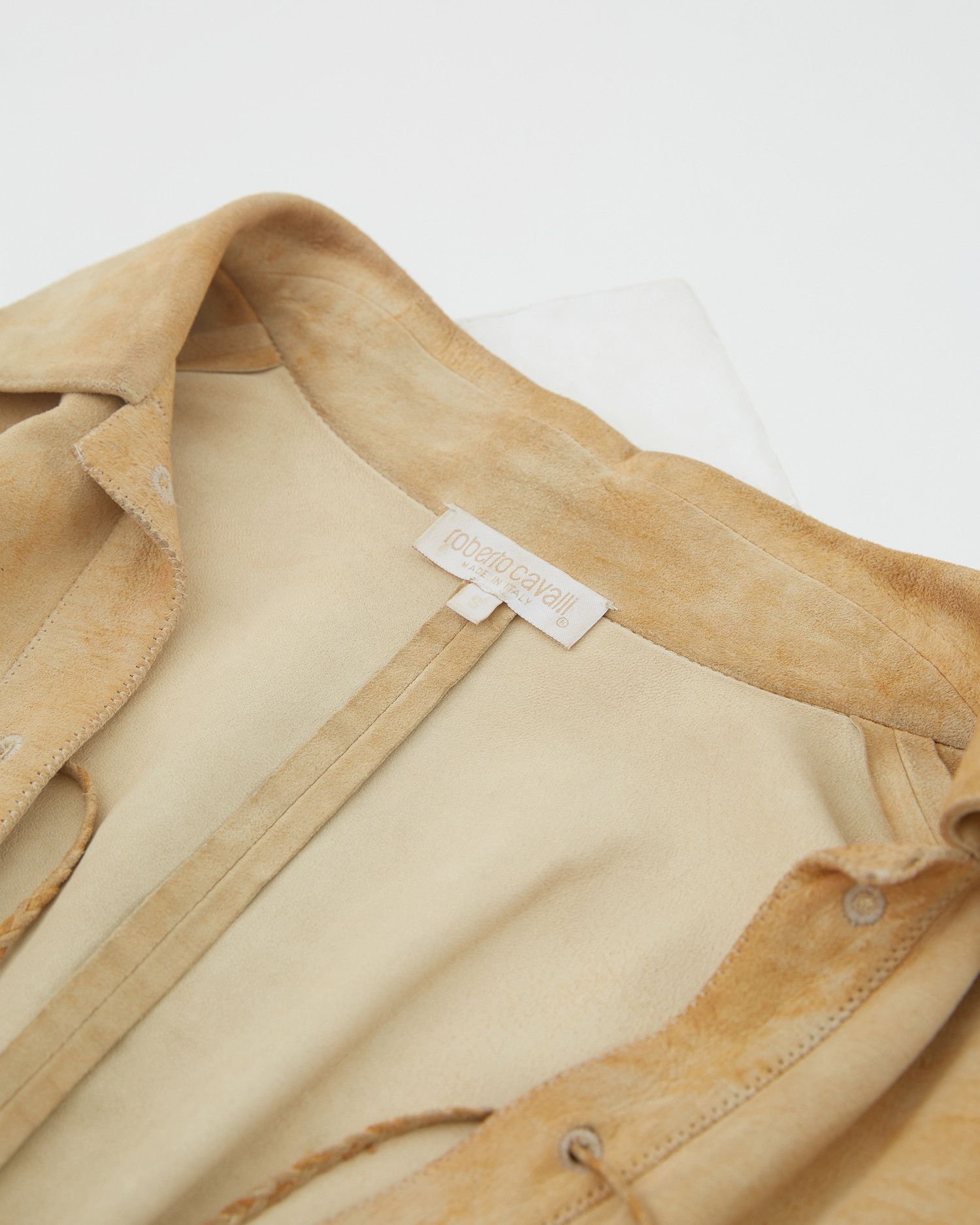 Roberto Cavalli F/W 1999 Tan suede top Size S / US 4 / IT 40 - 5 Thumbnail