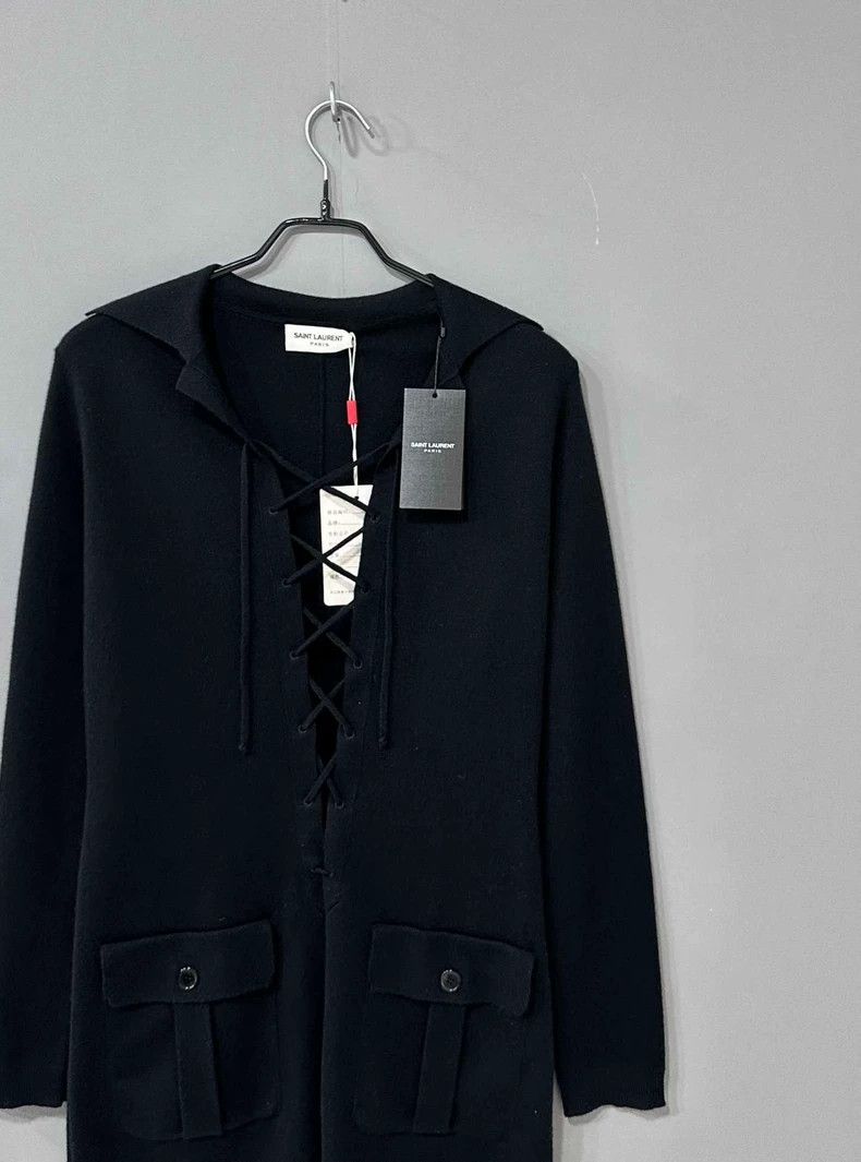 Saint Laurent Paris Saint Laurent Paris Strappy Long Sleeve Cropped Dress 2505- Size S / US 4 / IT 40 - 2 Thumbnail